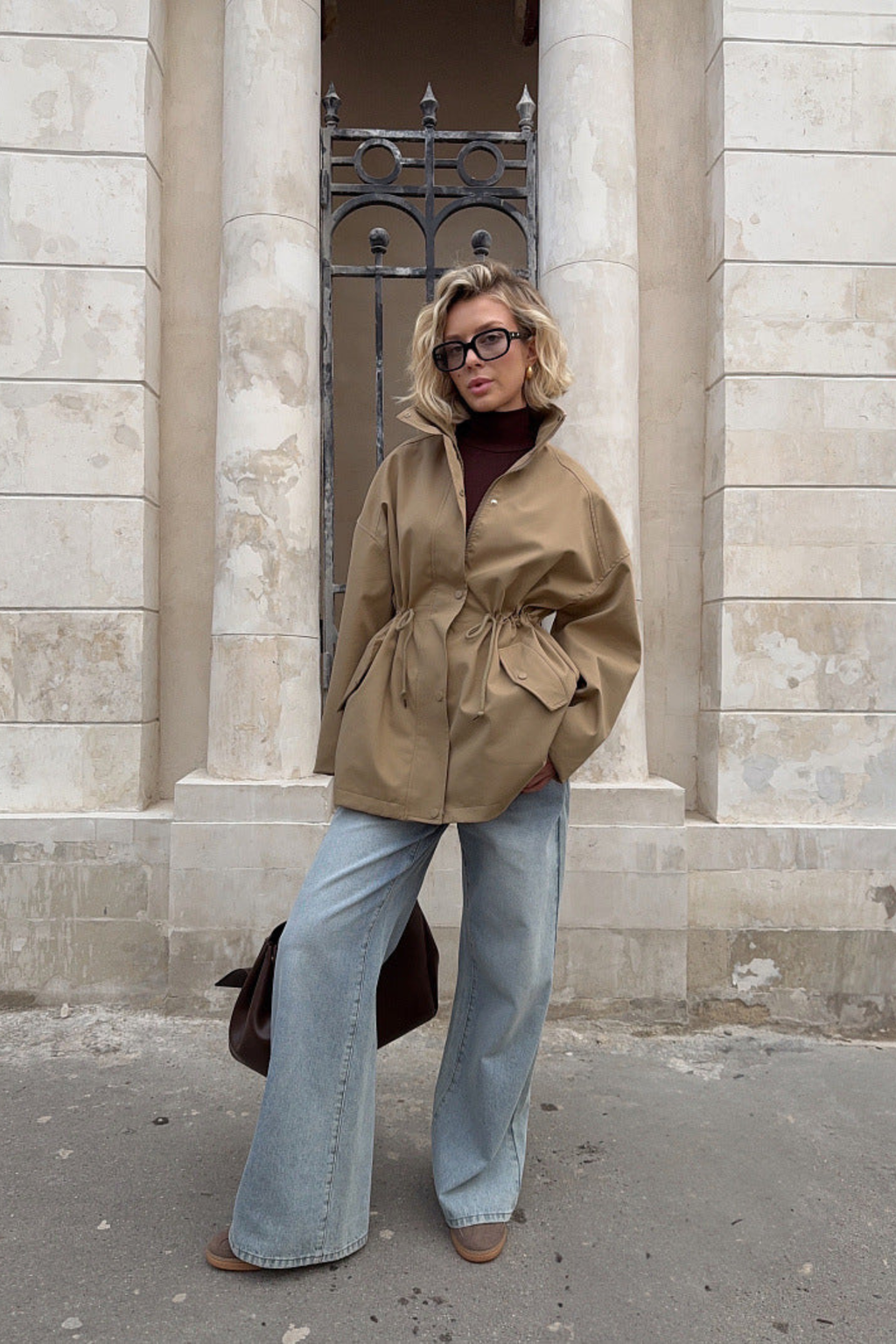 Women's Drawstring Waist Utility Jacket
