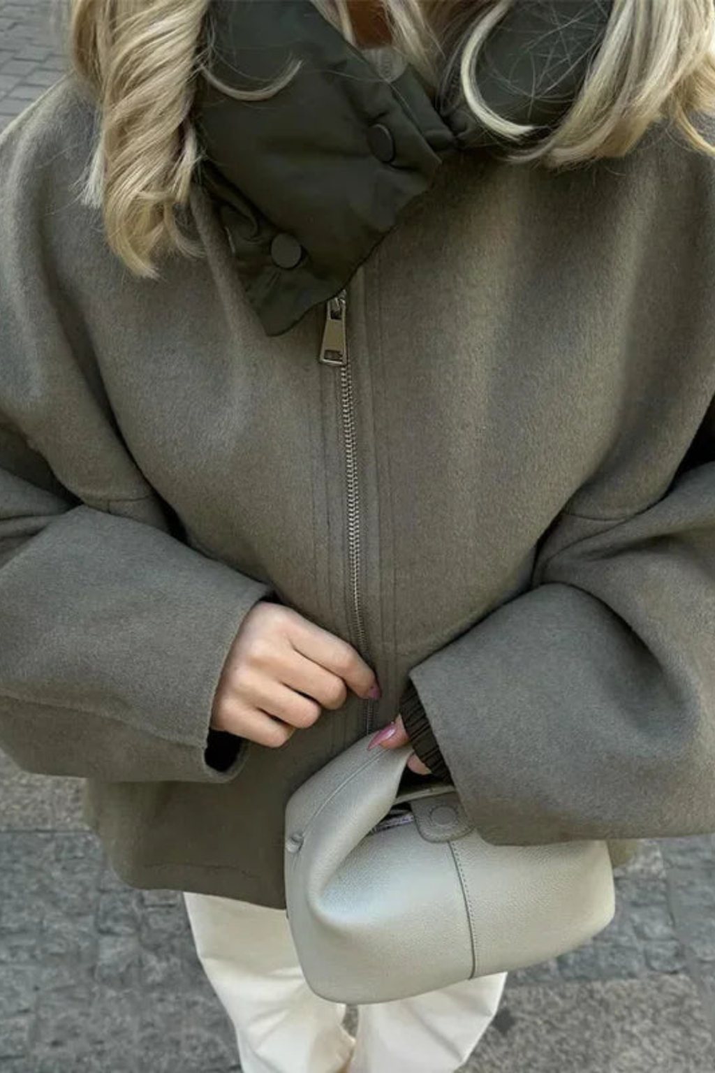 Women's Color Block Hooded Bomber Jacket