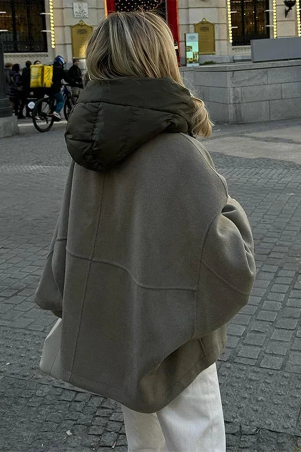 Women's Color Block Hooded Bomber Jacket