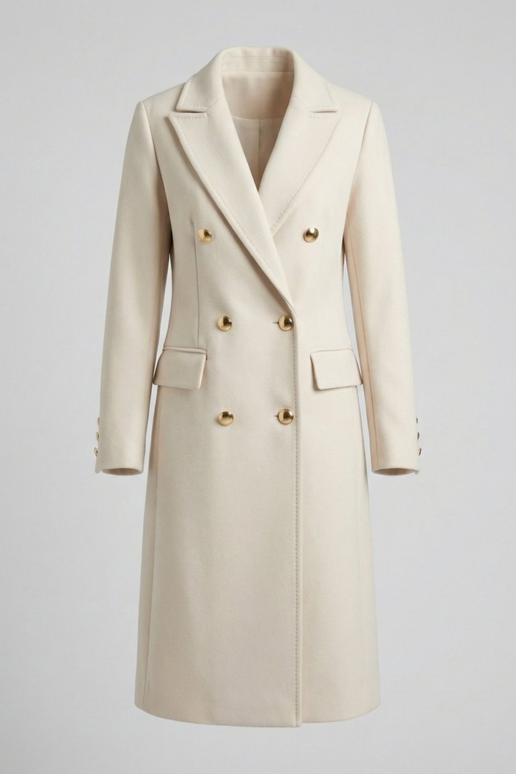 Double Breasted Midi Overcoat