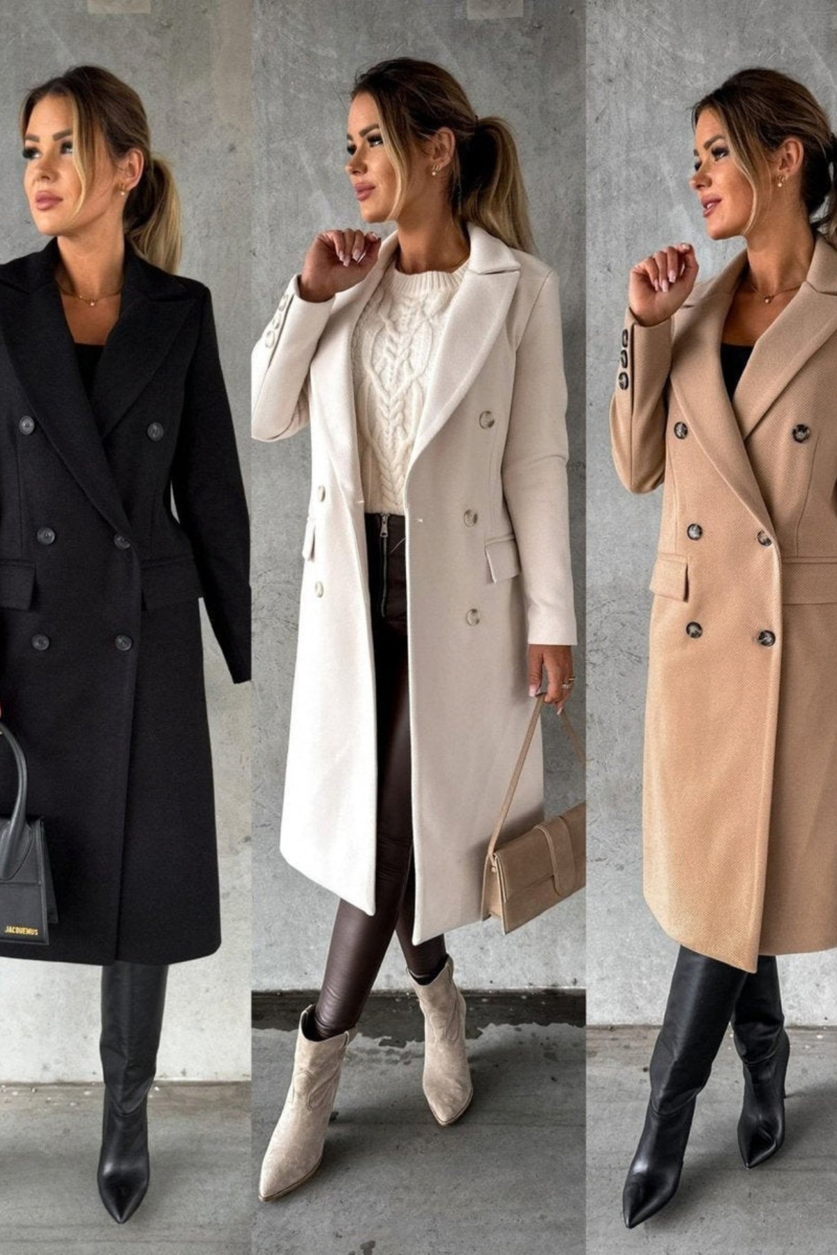 Double Breasted Midi Overcoat