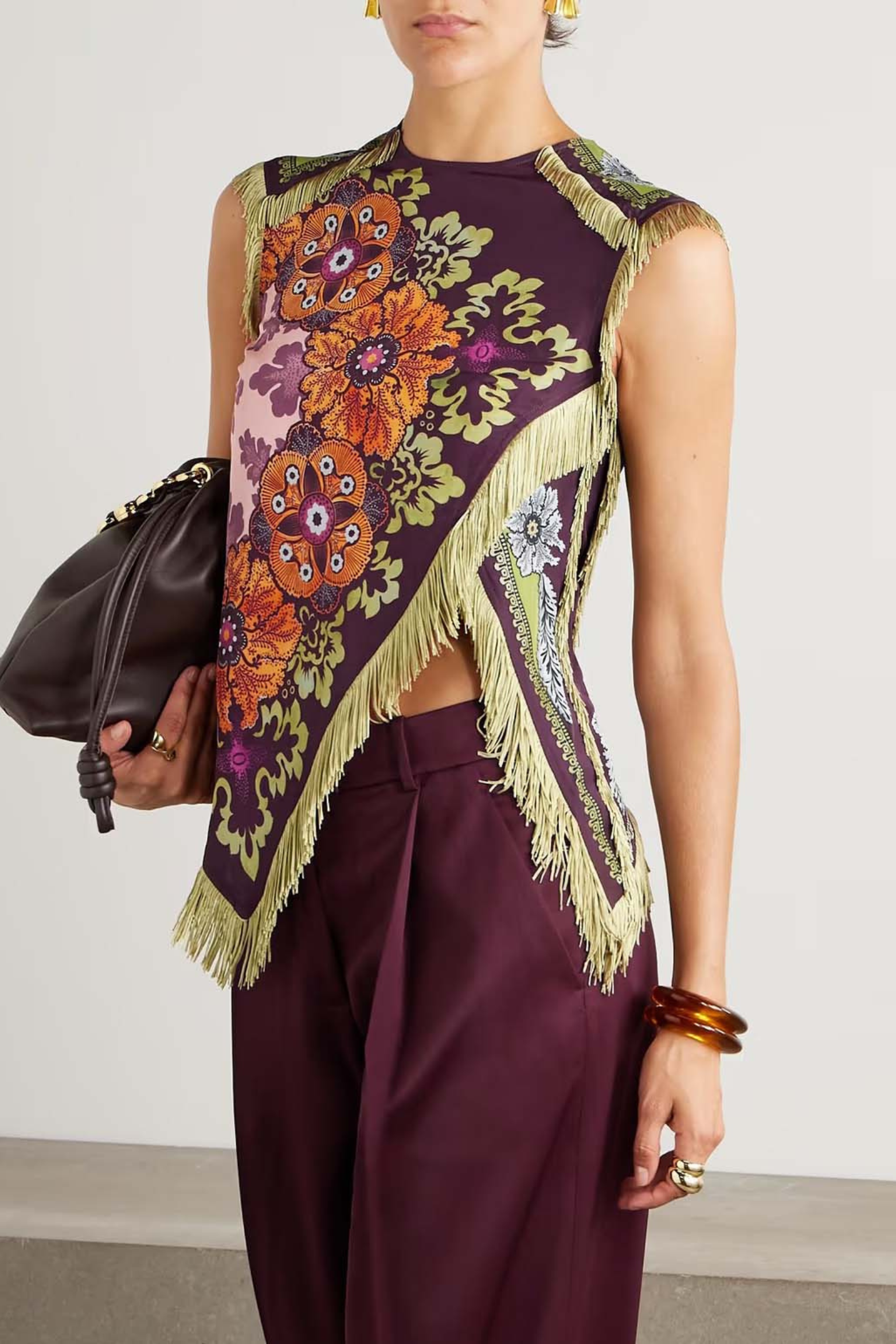 Floral Tassel Tank Top