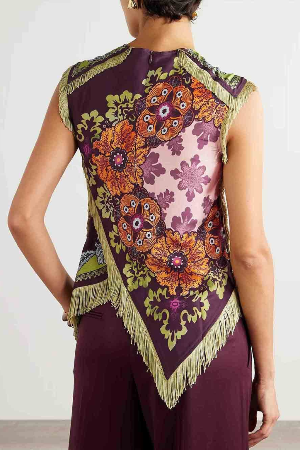 Floral Tassel Tank Top