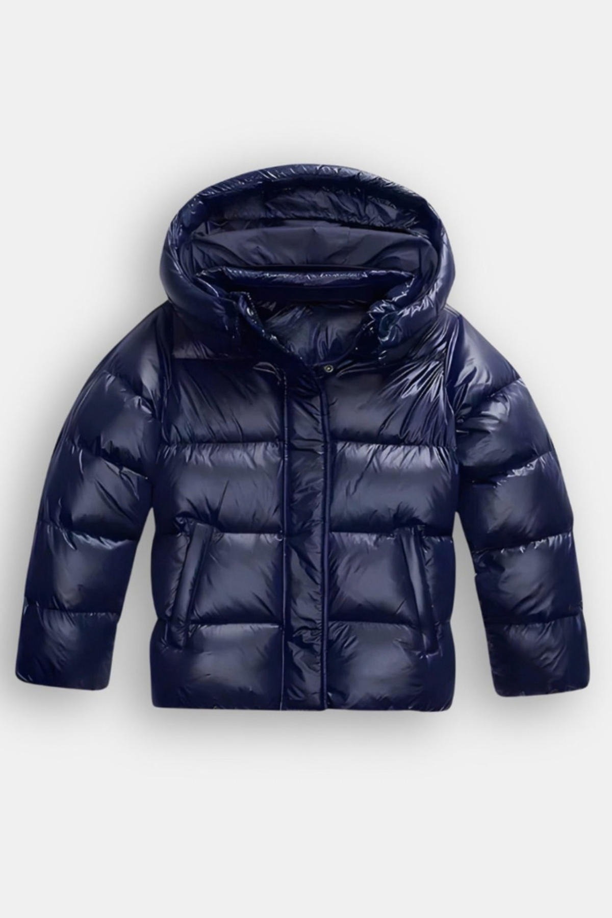 Glossy Hooded Quilted Jacket