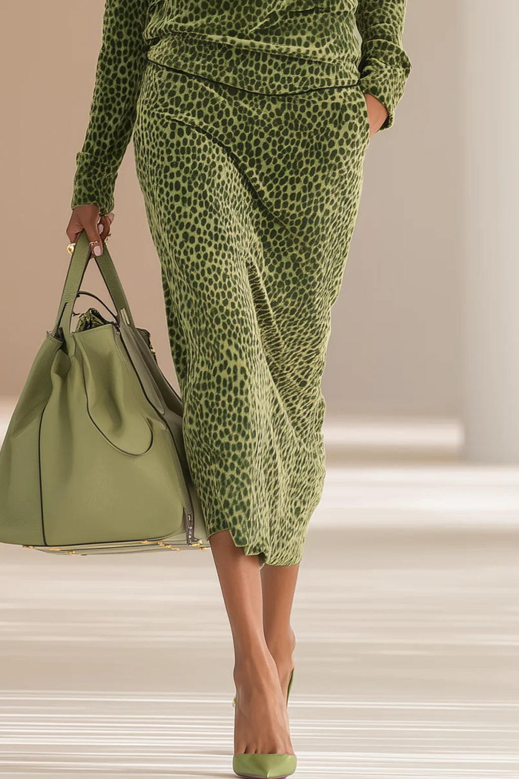 High Neck Two Piece Dress Set