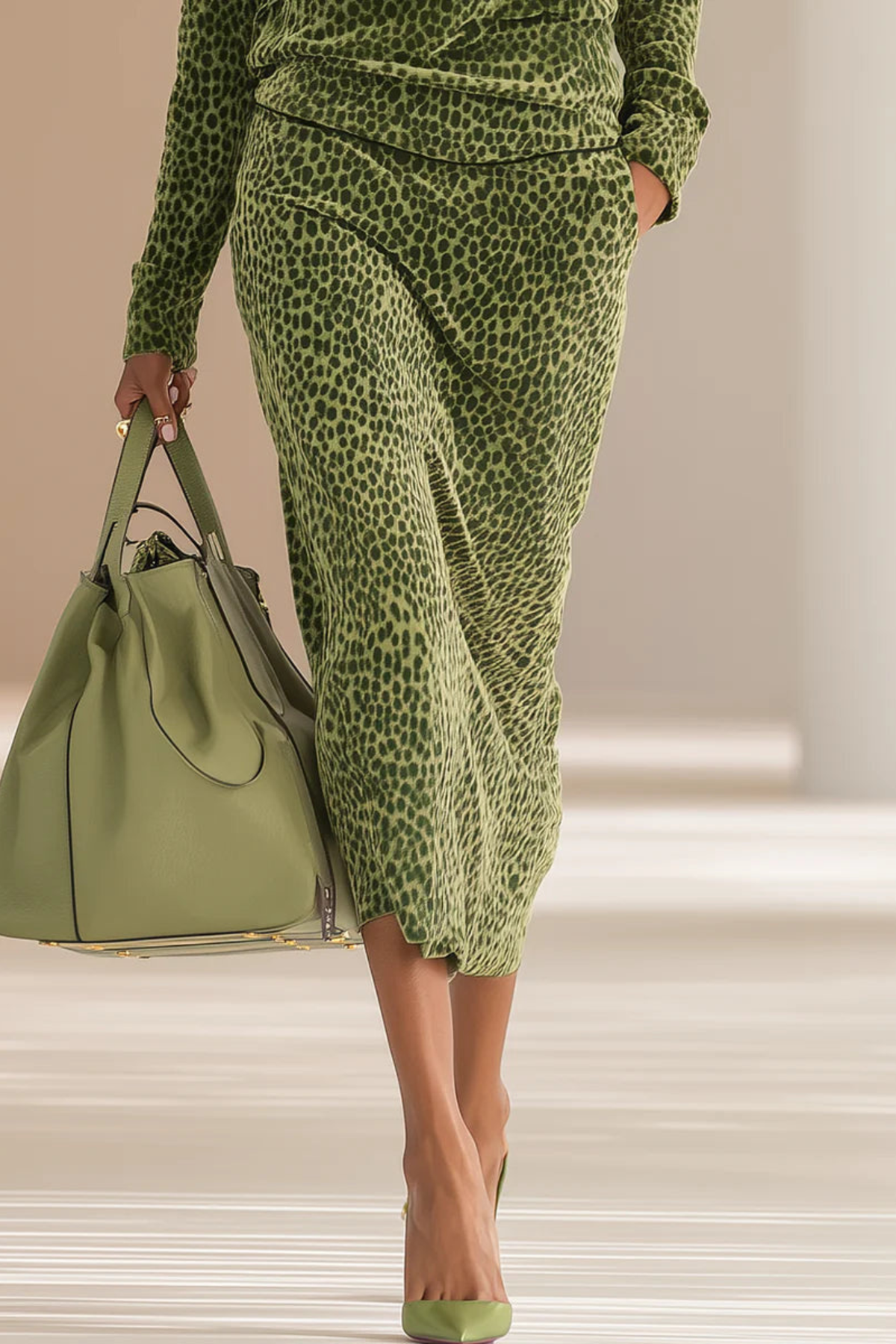 High Neck Two Piece Dress Set