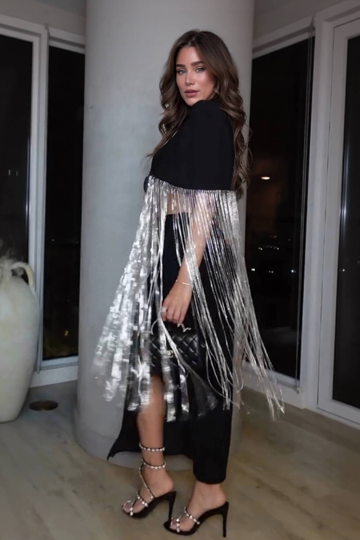 High Waist Side Slit Midi Skirt
