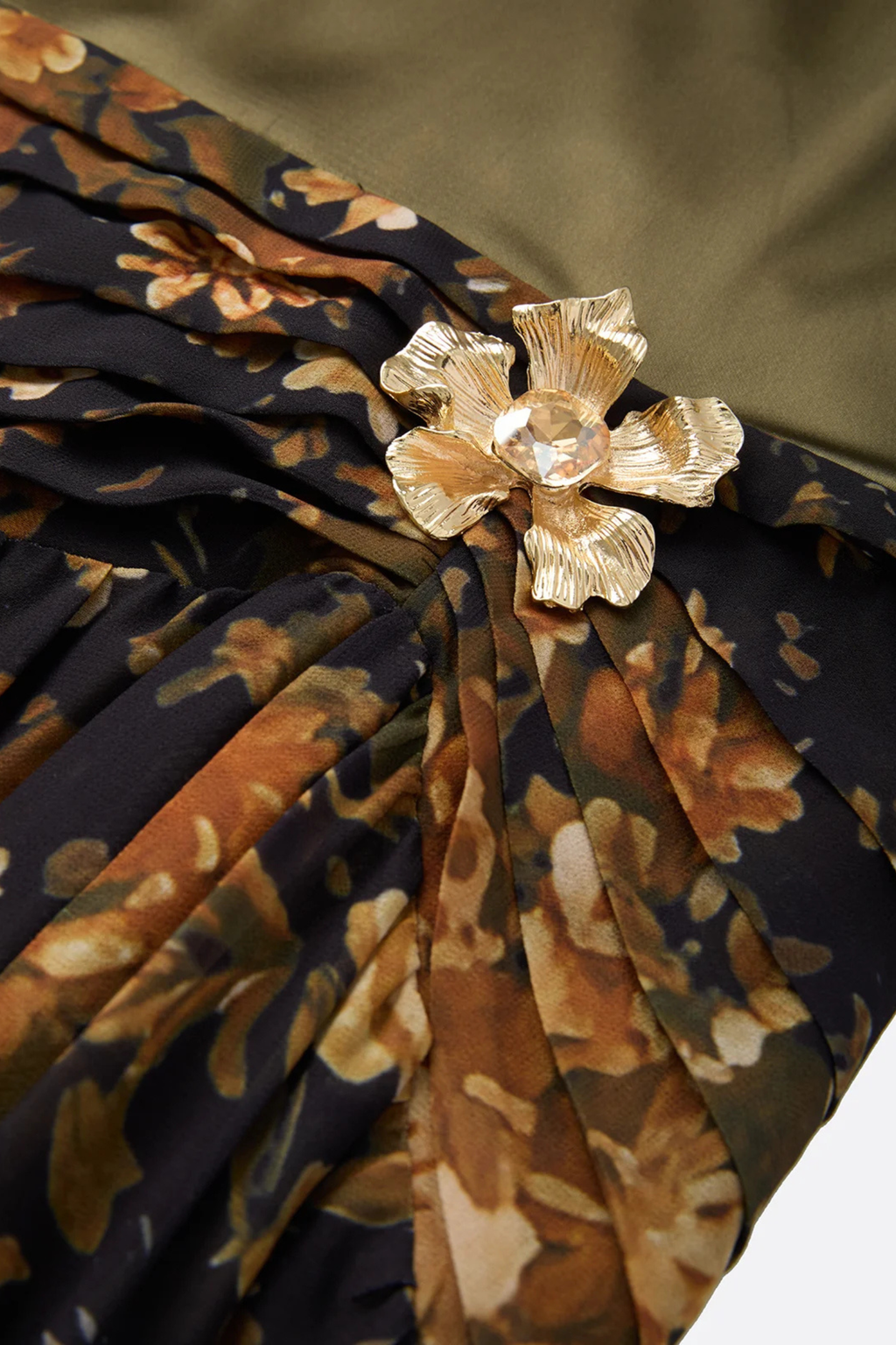 Elegant One-Shoulder Floral Maxi Dress with High Slit