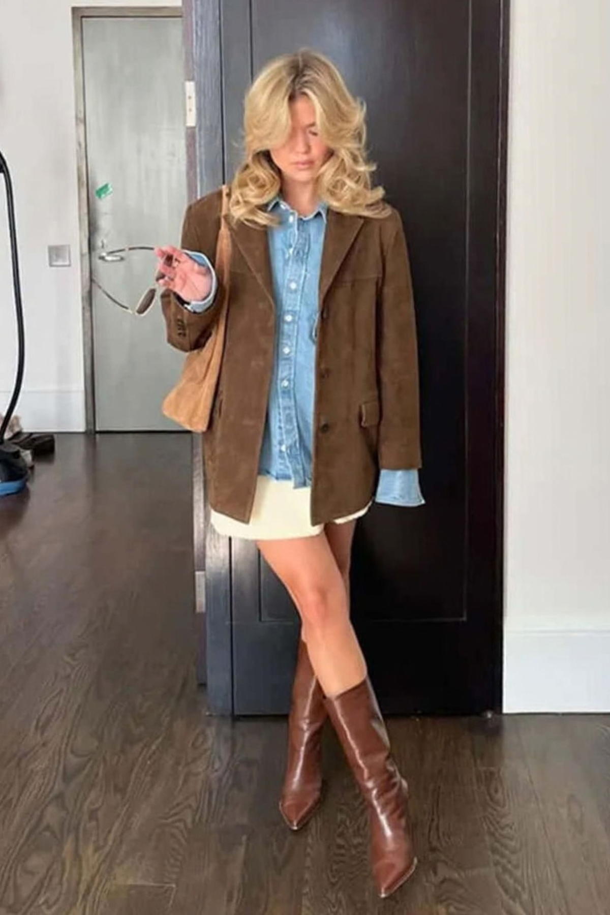 Oversized Single Button Notch Lapel Blazer