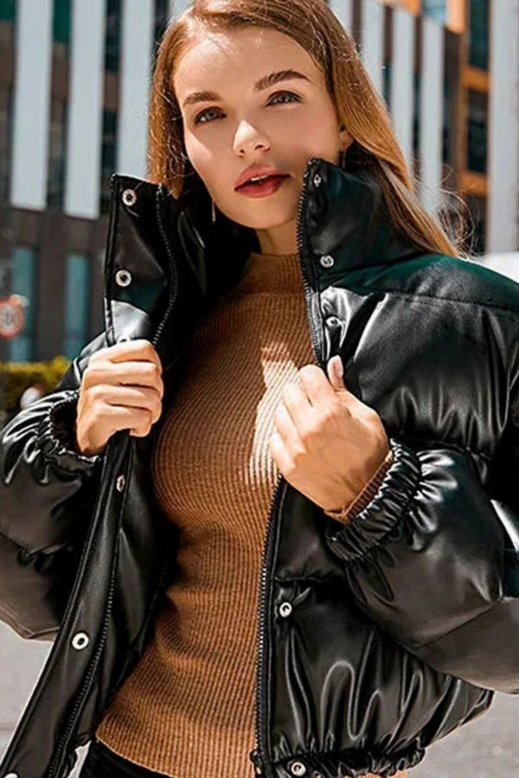 Quilted Cropped Hooded Puffer Jacket