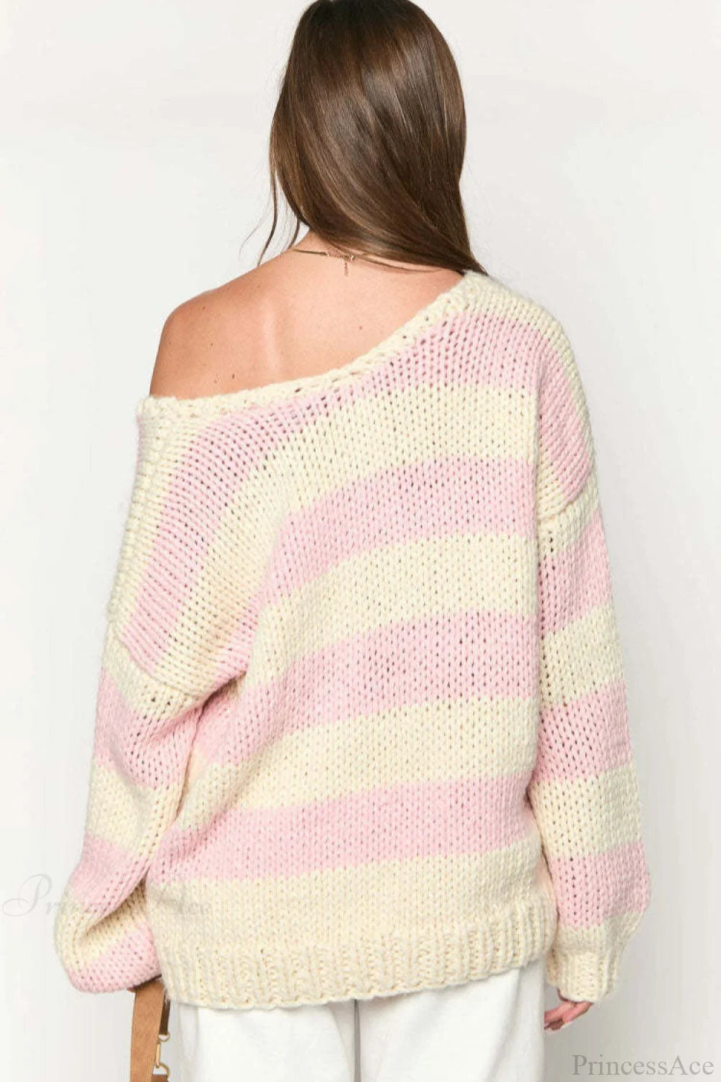 Relaxed Striped Colorblock V-Neck Sweater