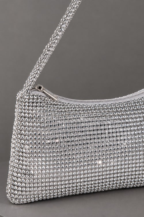 Rhinestone Baguette Shoulder Bag