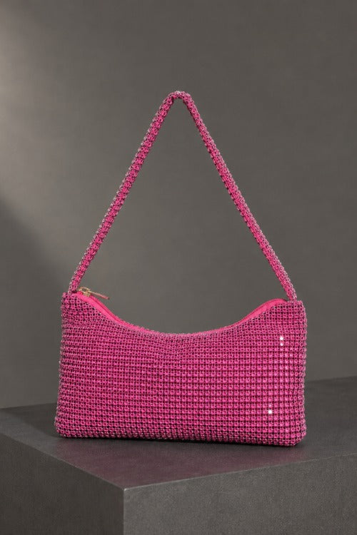 Rhinestone Baguette Shoulder Bag