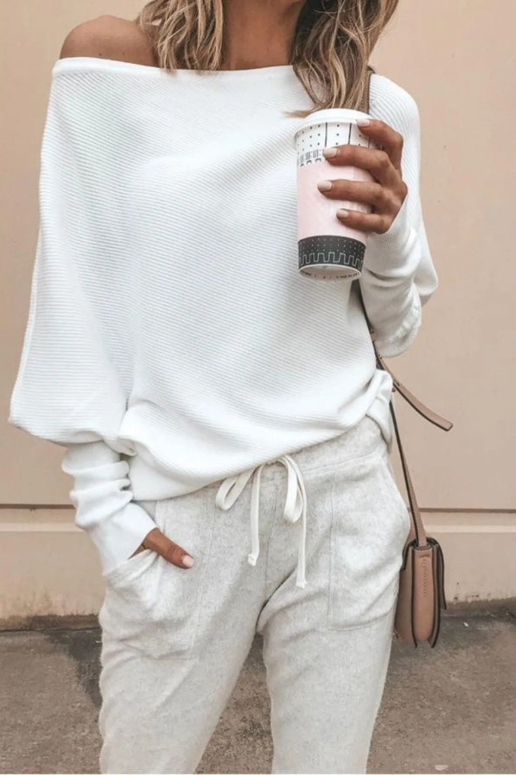 Ribbed Off Shoulder Top