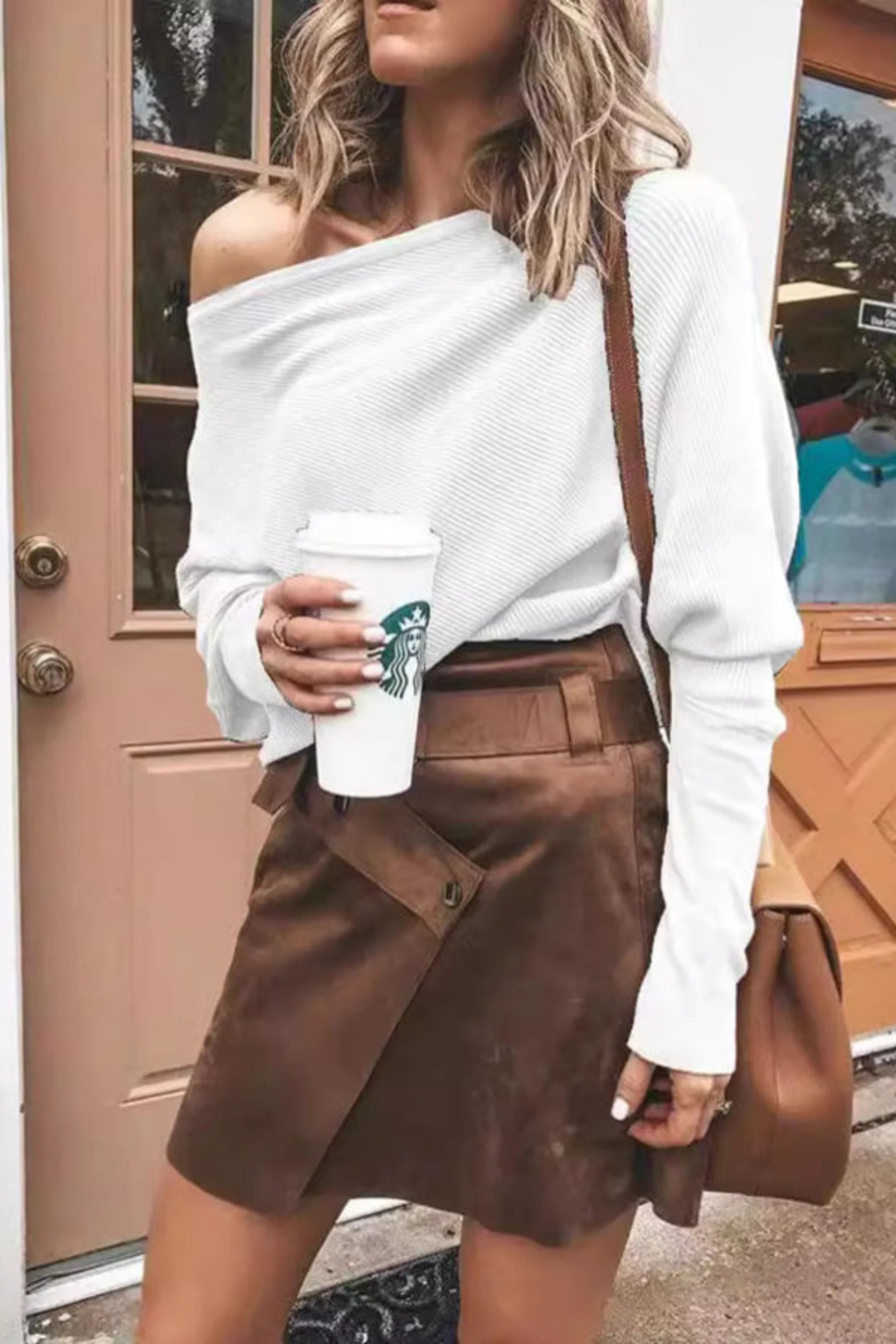 Ribbed Off Shoulder Top