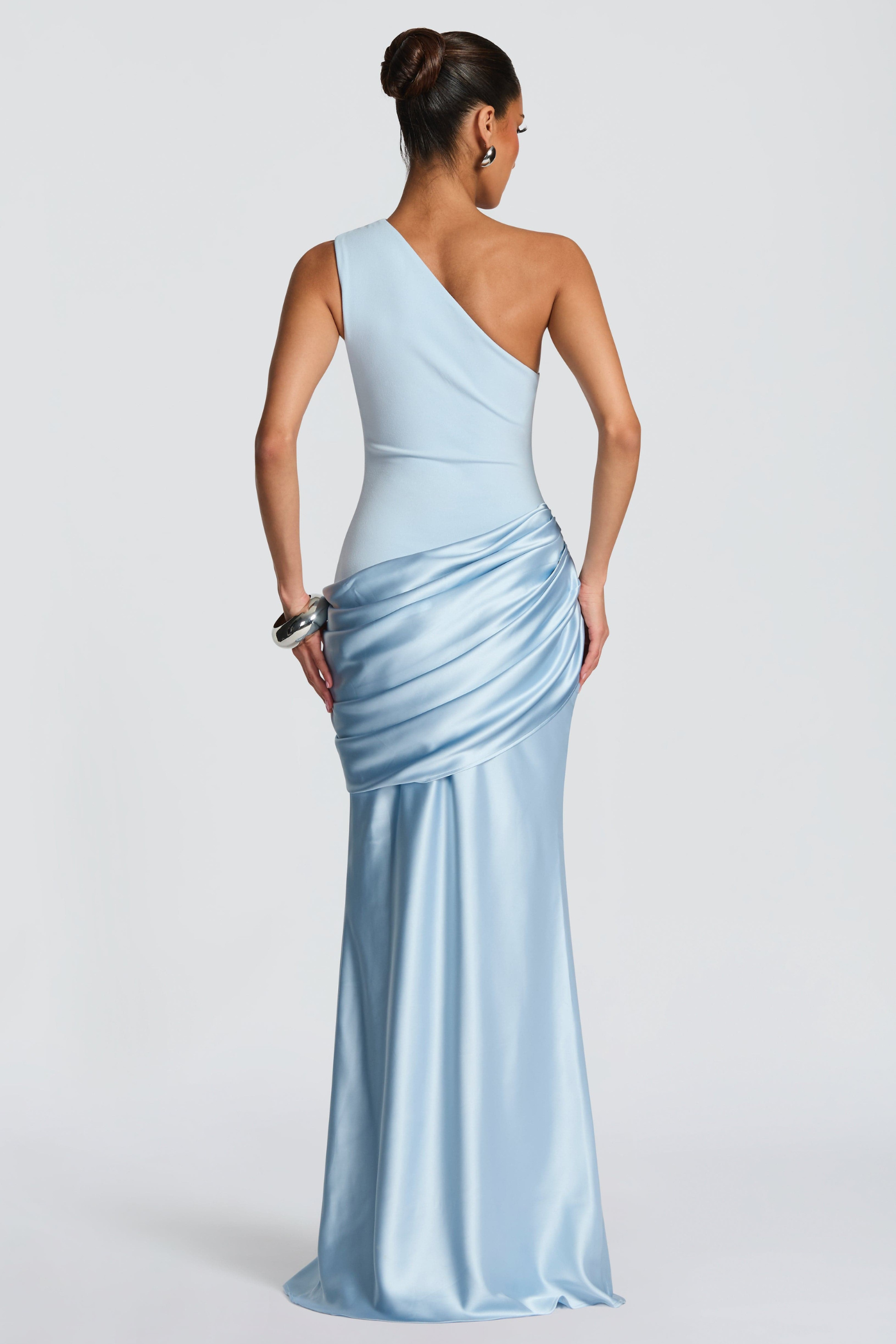Ruched One Shoulder Maxi Dress