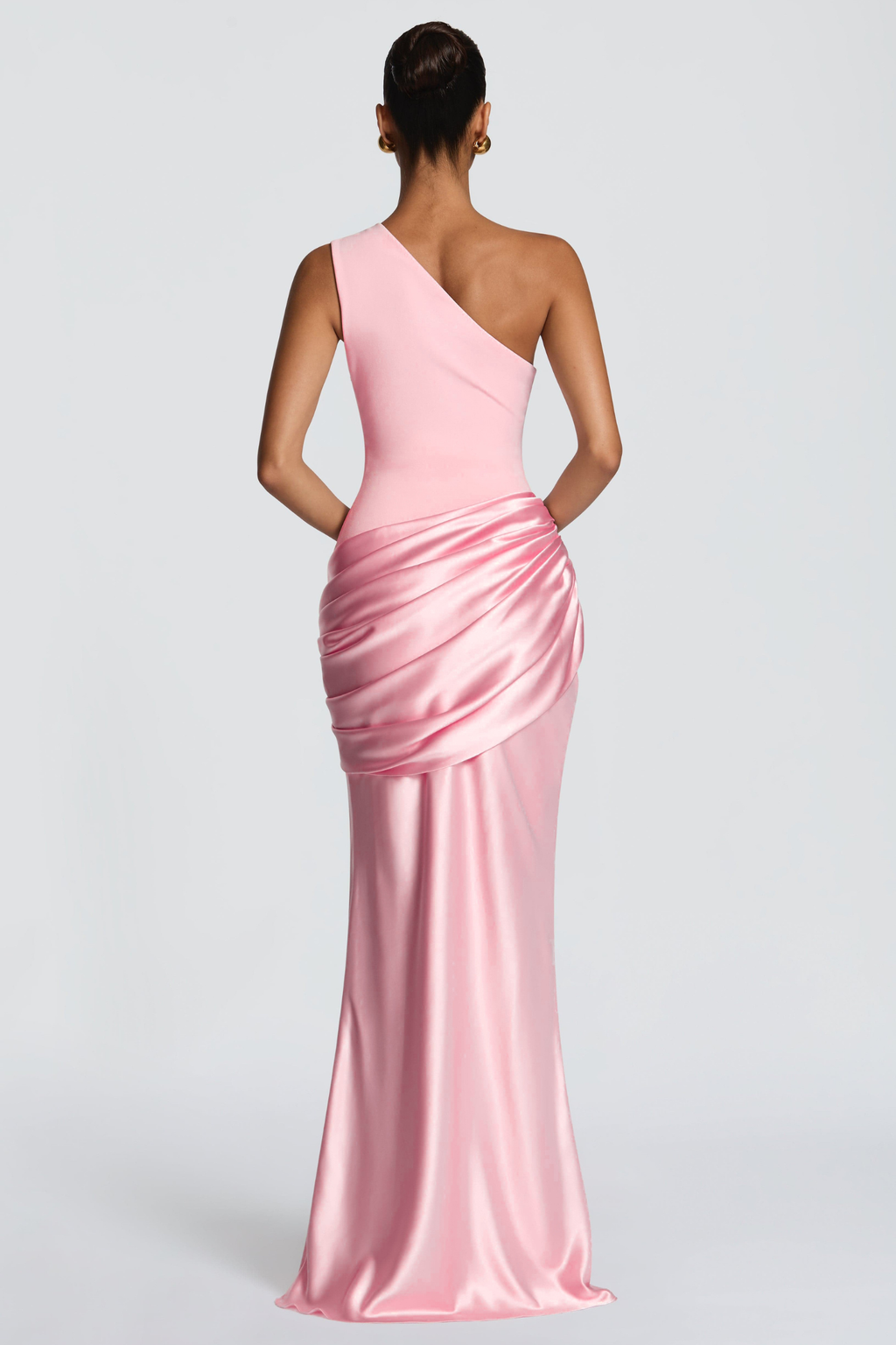 Ruched One Shoulder Maxi Dress