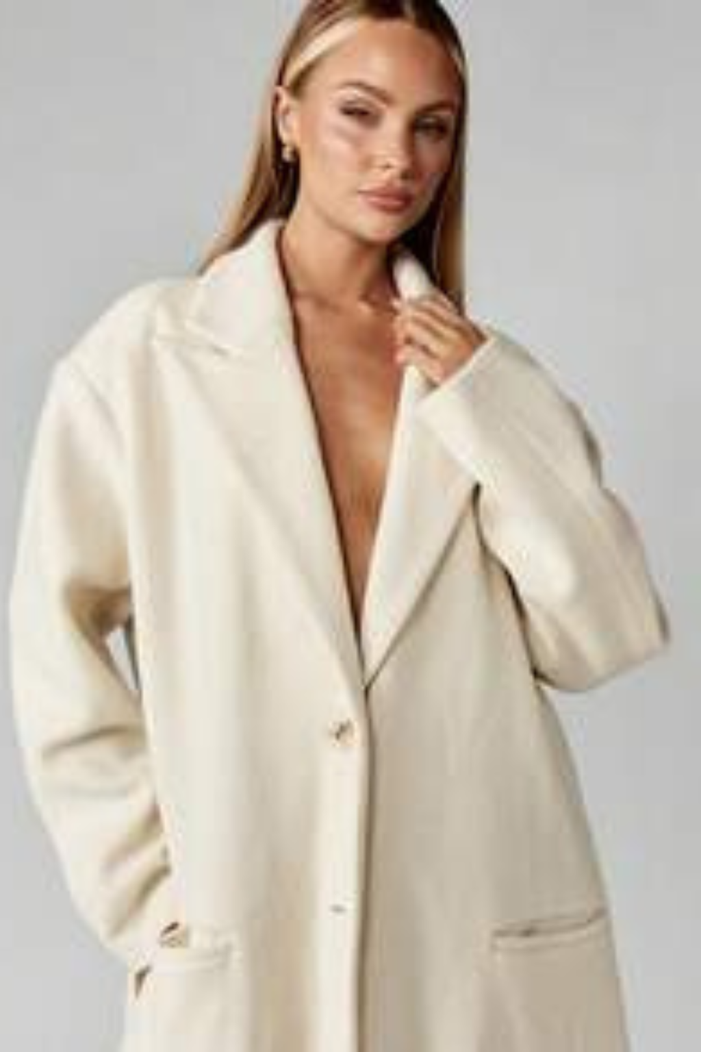 Tassel Trim Lapel Midi Coat