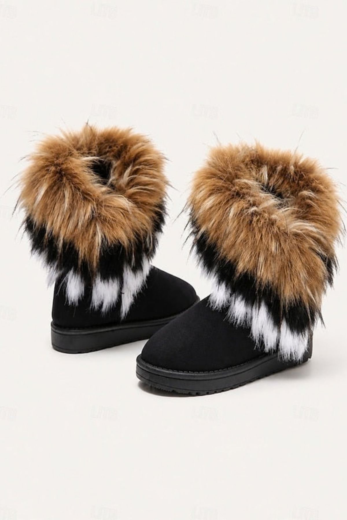 Fluffy Trim Winter Ankle Boots
