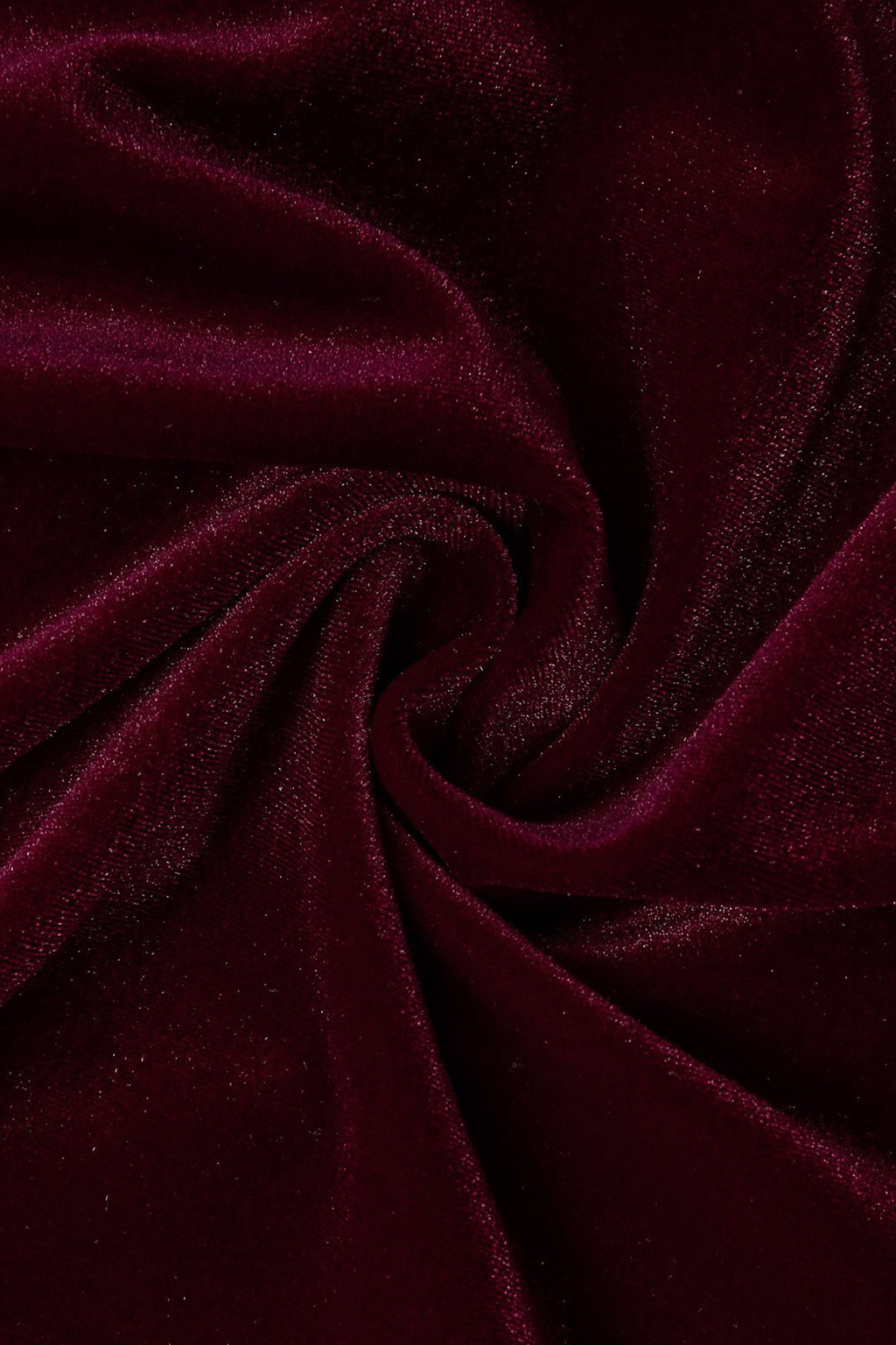 Burgundy One Shoulder Satin Velvet Gown