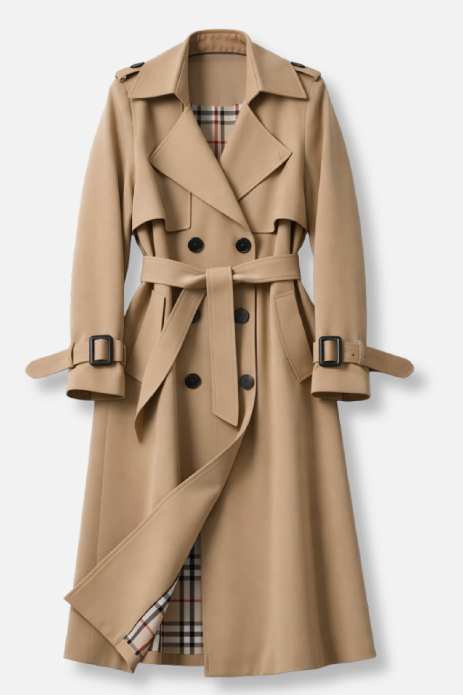 Women's Classic Belted Longline Trench