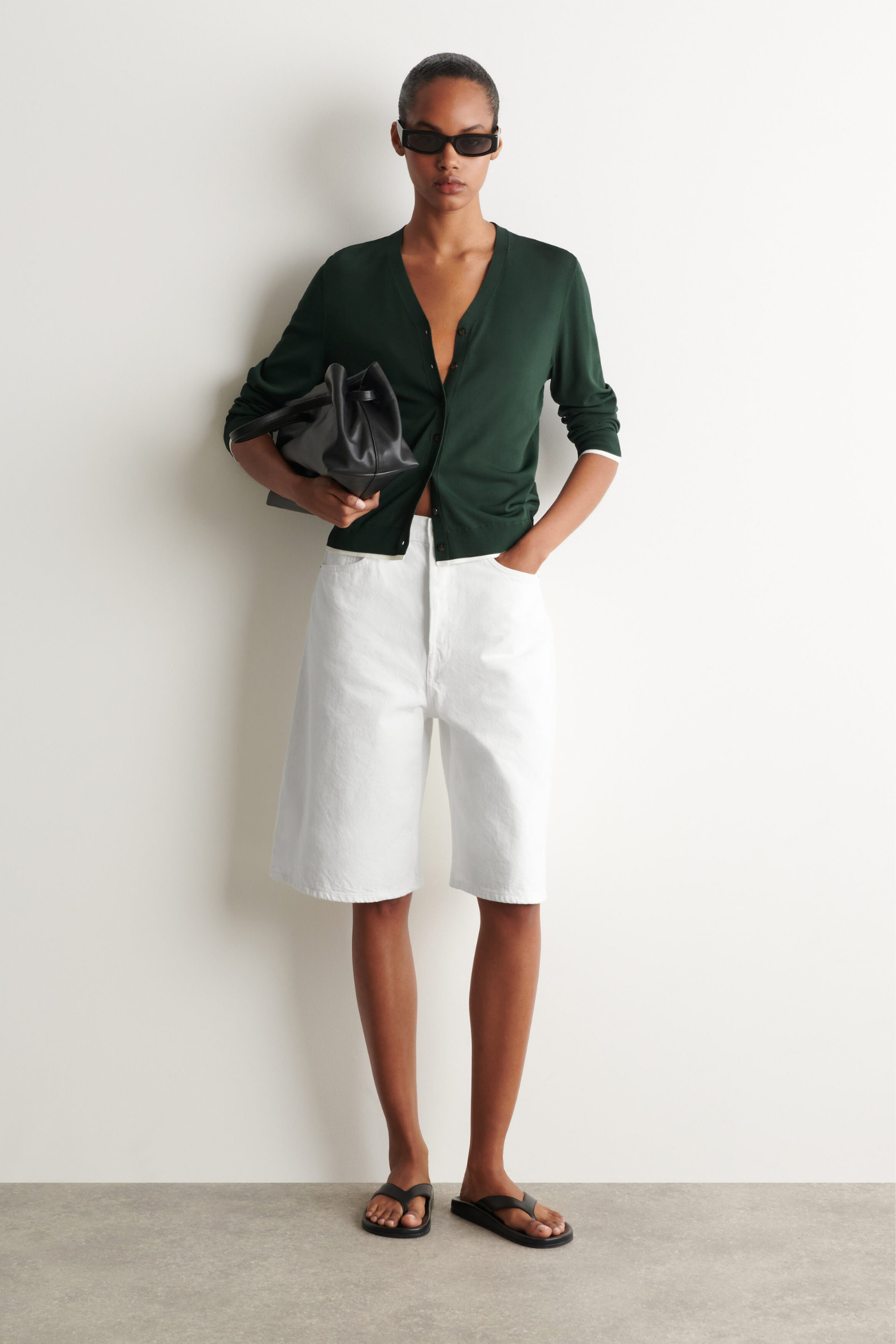 Women's Contrast Trim Knit Cardigan