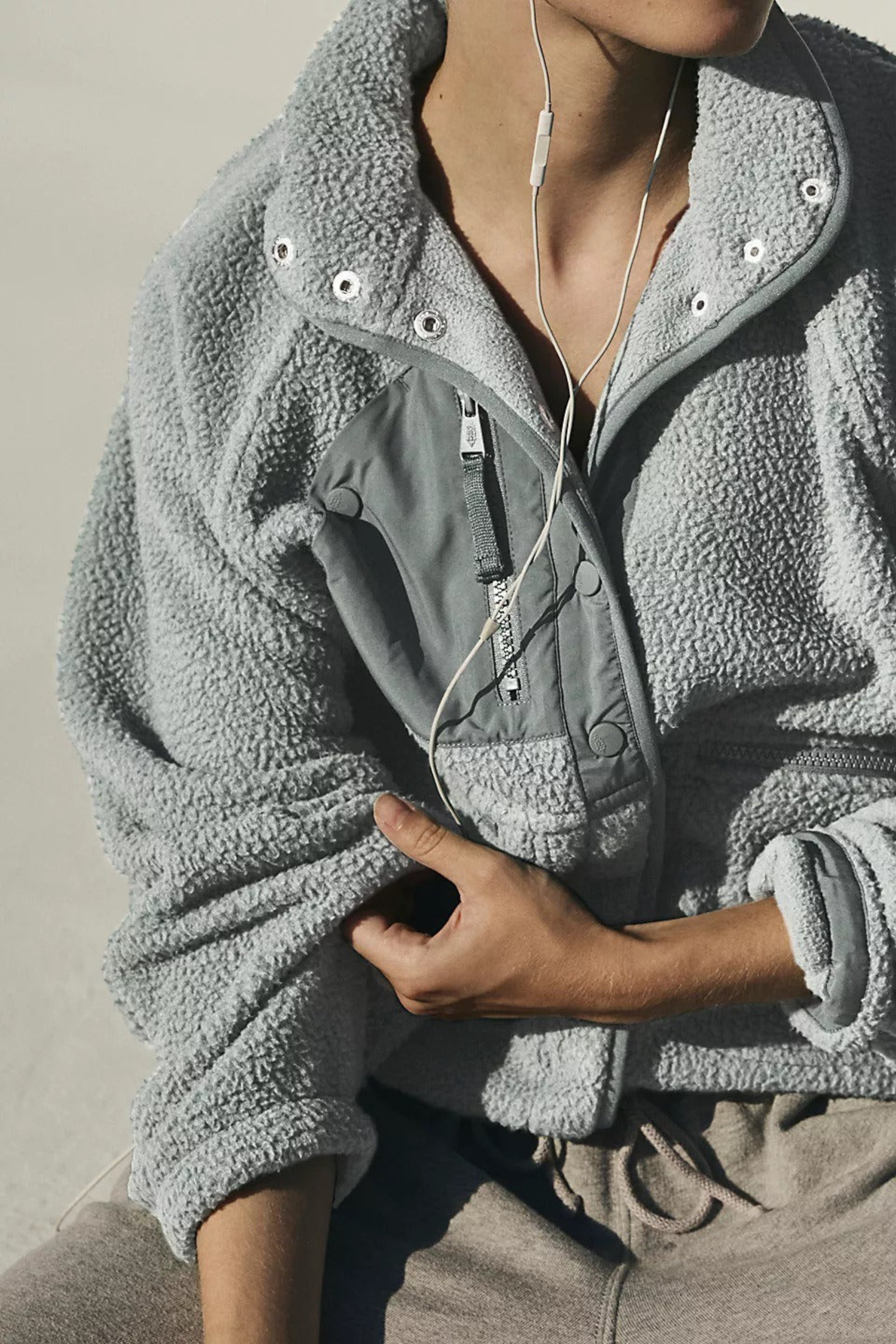 Women's Cozy Sherpa Stand Collar Zip Jacket