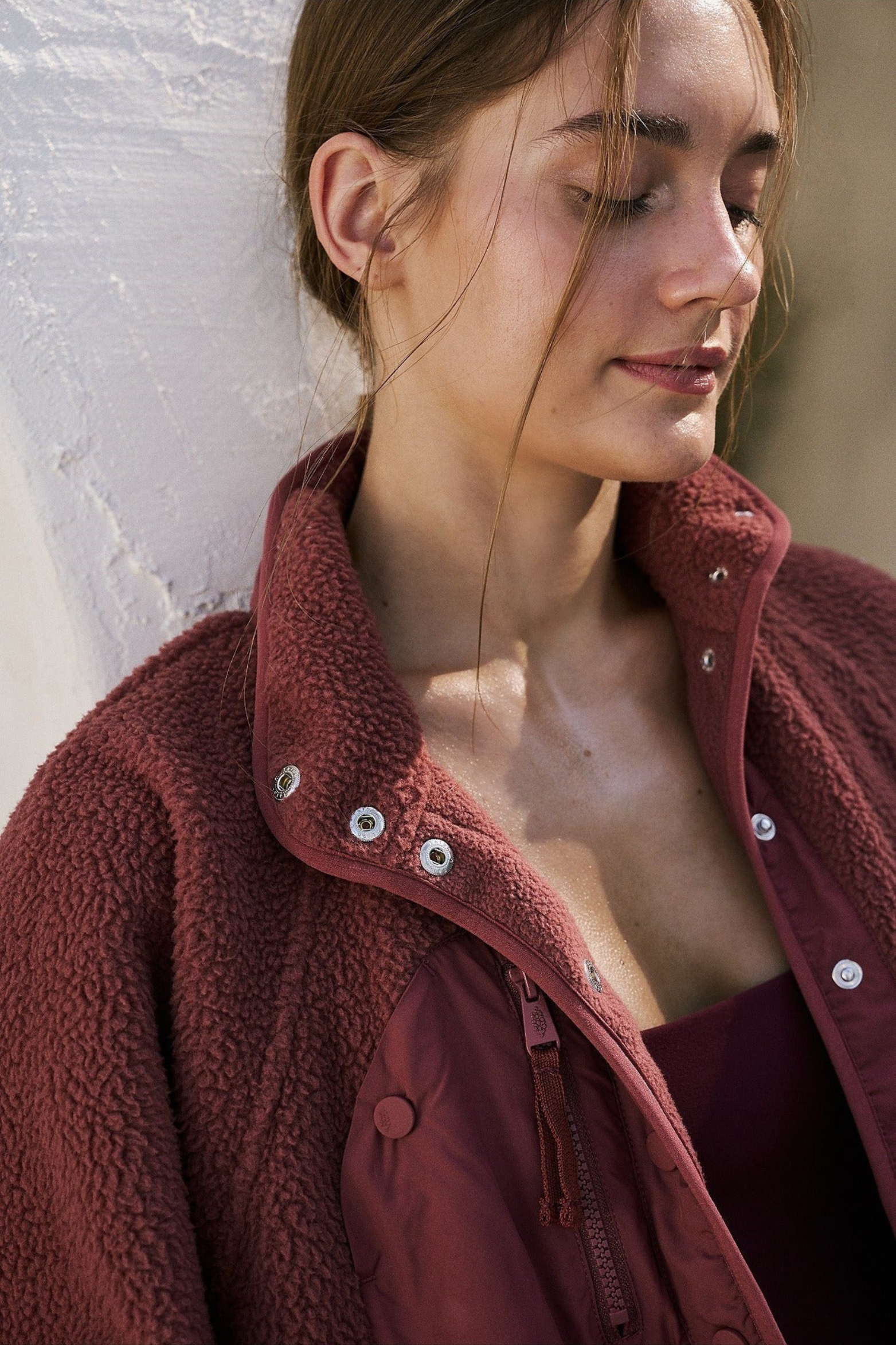 Women's Cozy Sherpa Stand Collar Zip Jacket