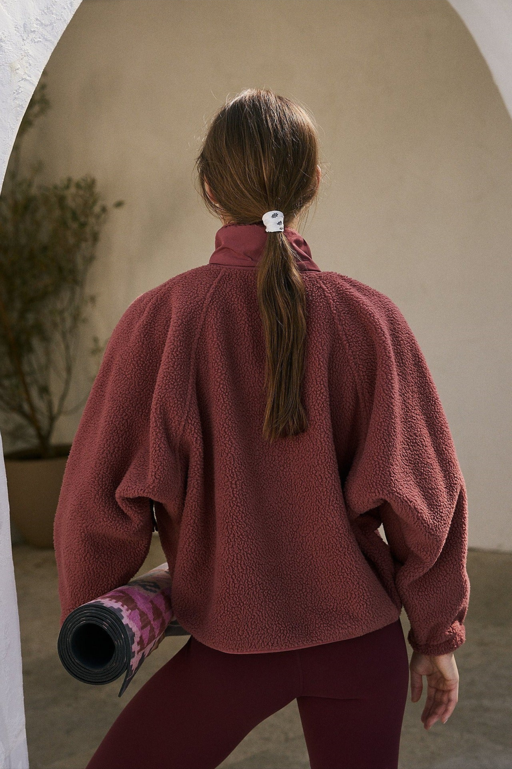 Women's Cozy Sherpa Stand Collar Zip Jacket