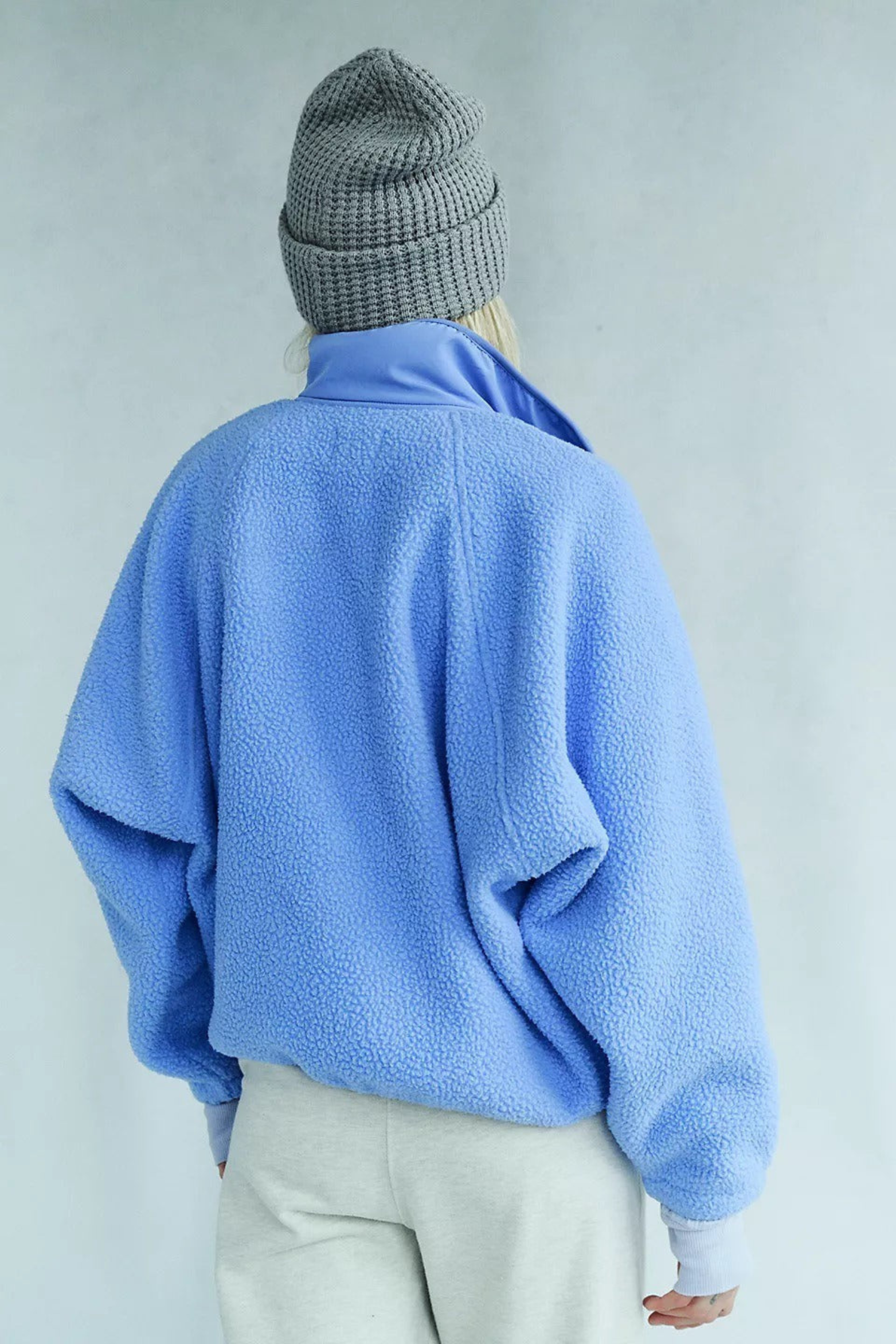 Women's Cozy Sherpa Stand Collar Zip Jacket