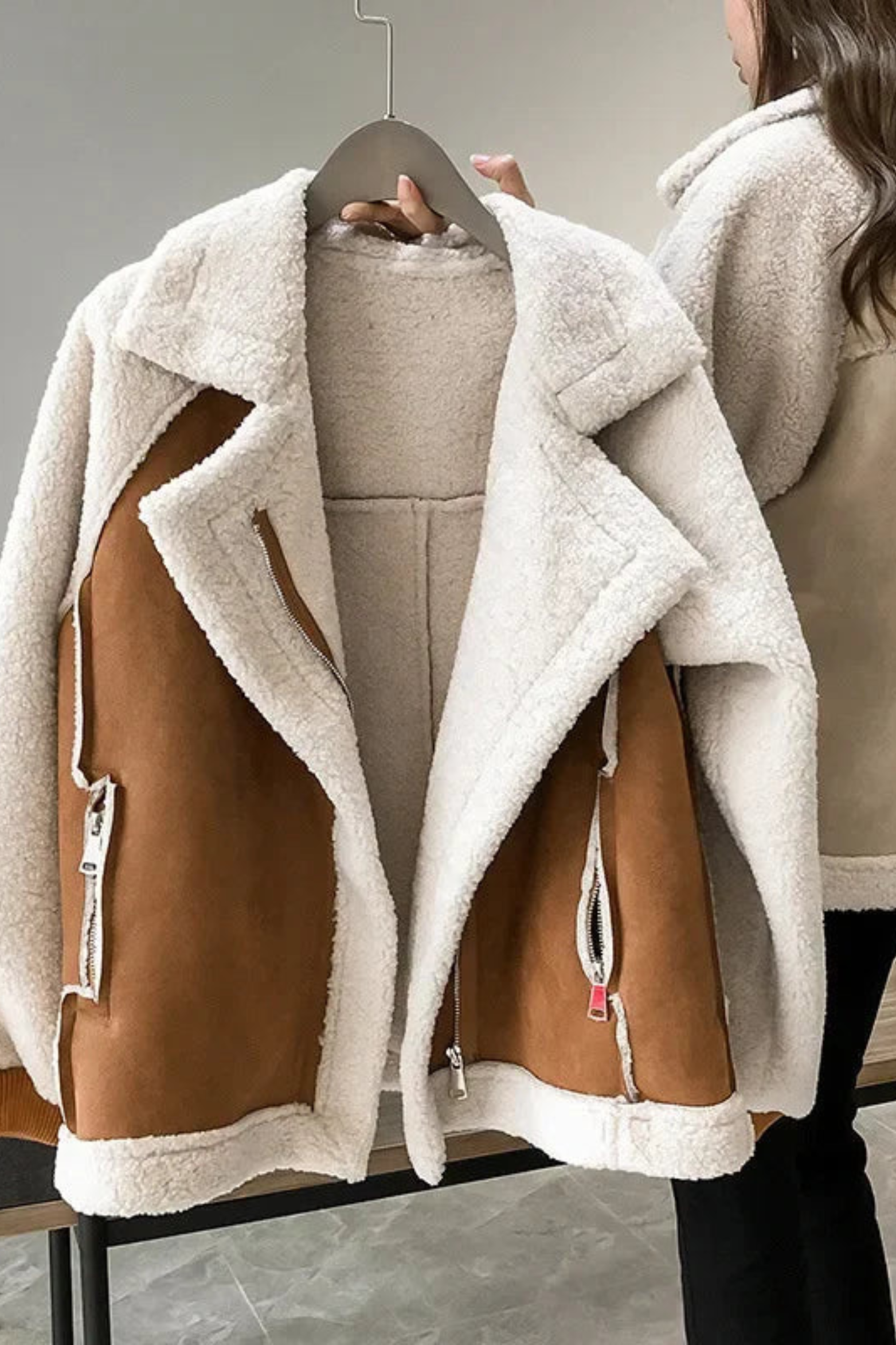Women's Faux Shearling Winter Jacket