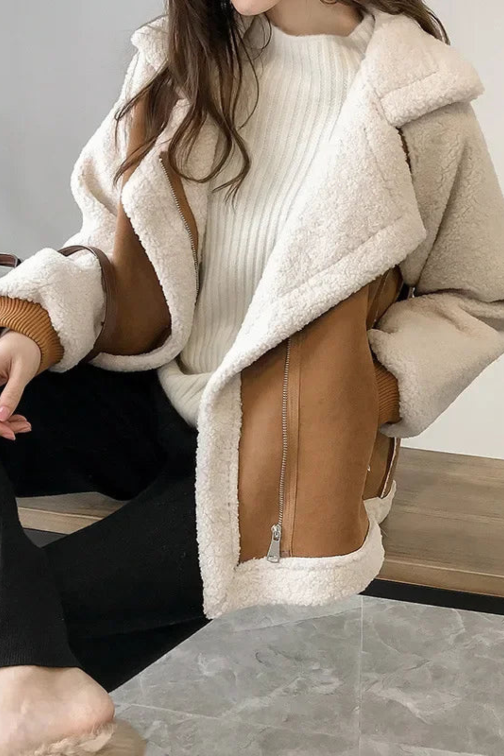 Women's Faux Shearling Winter Jacket