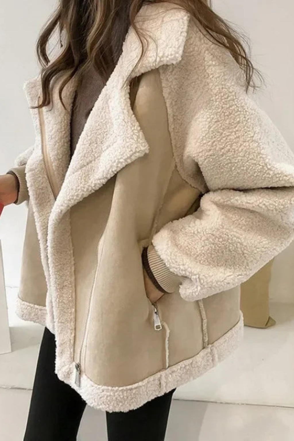 Women's Faux Shearling Winter Jacket