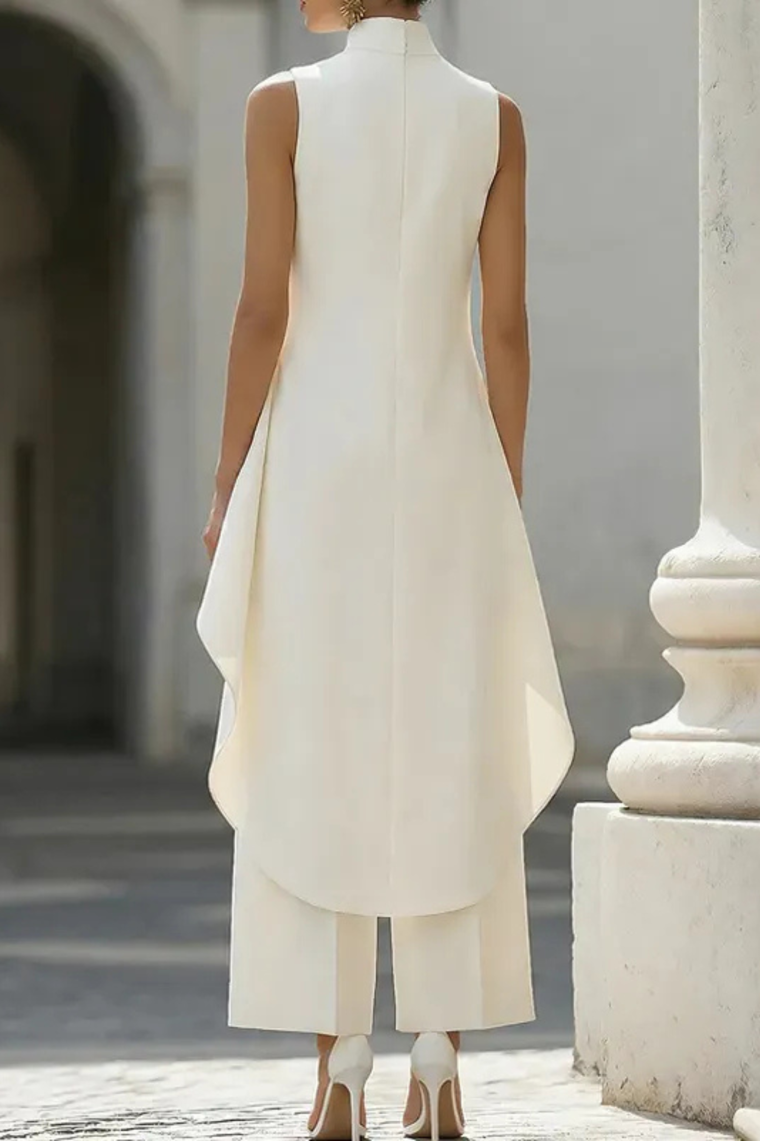 Women's Layered High Neck Pant Set
