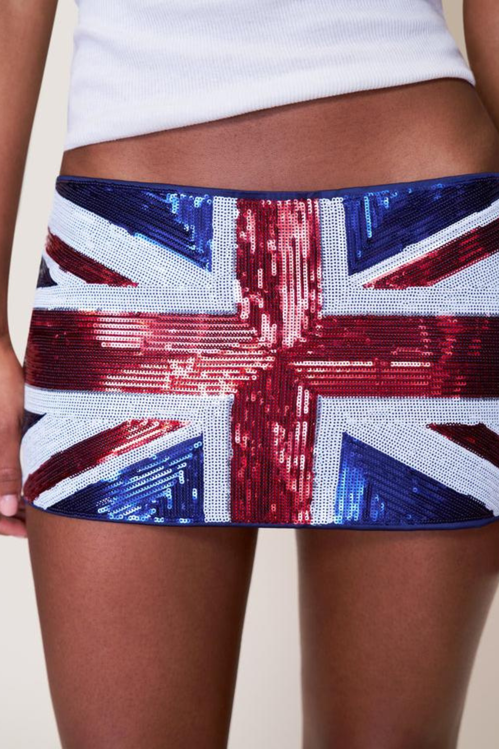 London Low Rise Sequin Mini Skirt