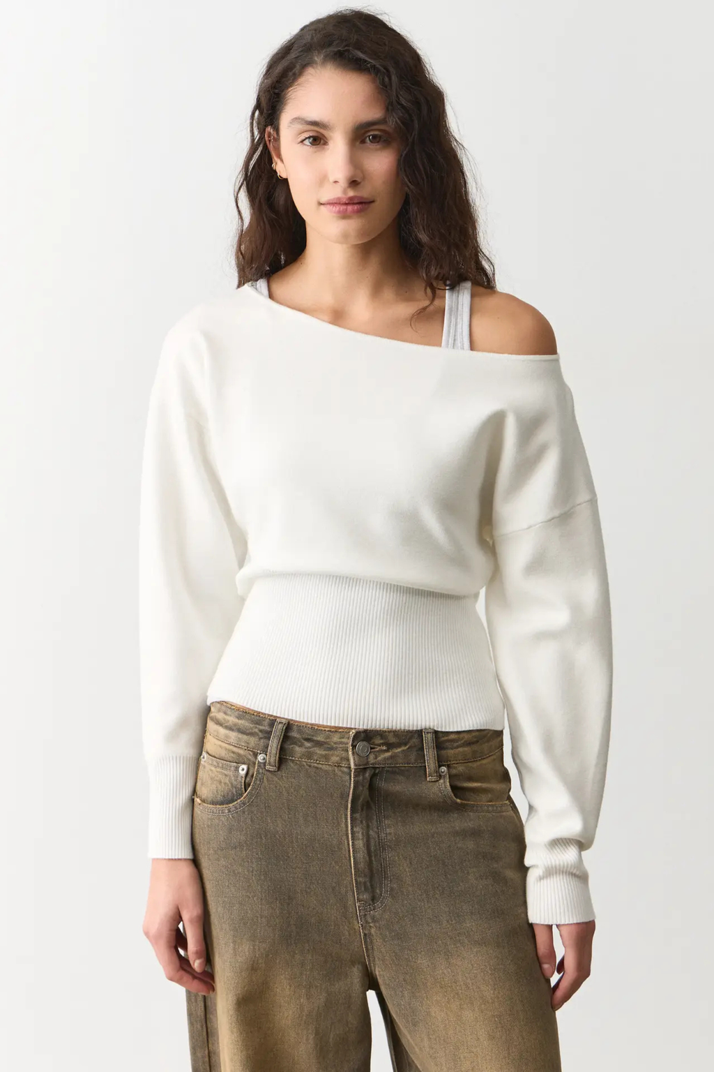 Women's Oversized Off Shoulder Knit Sweater