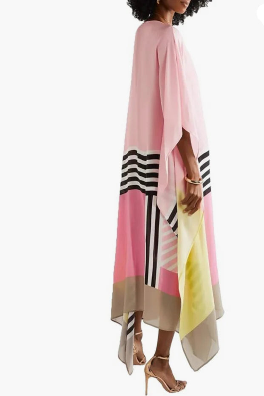 Pink Striped Flowing Kaftan