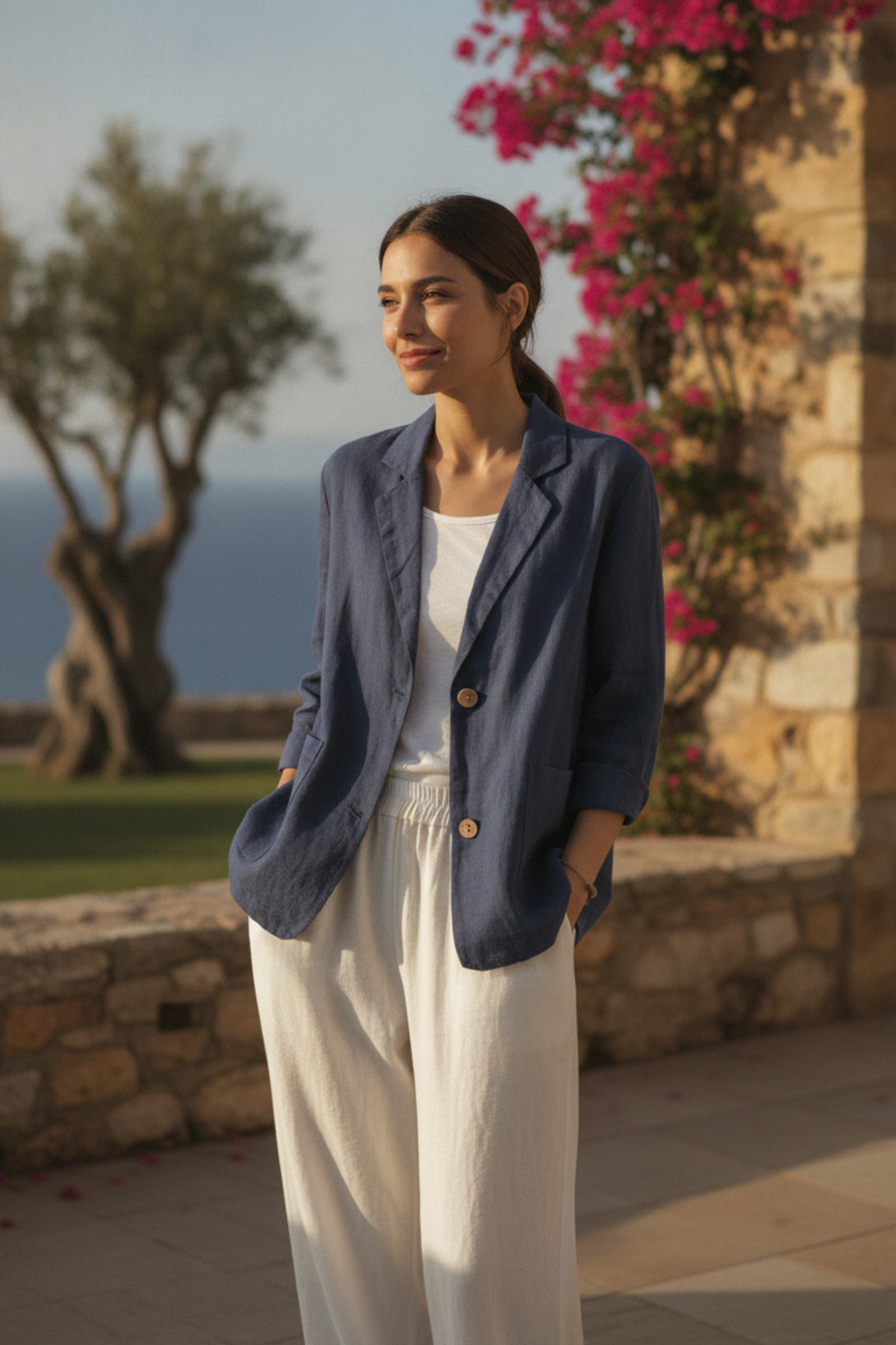 Women's Relaxed Two Button Blazer