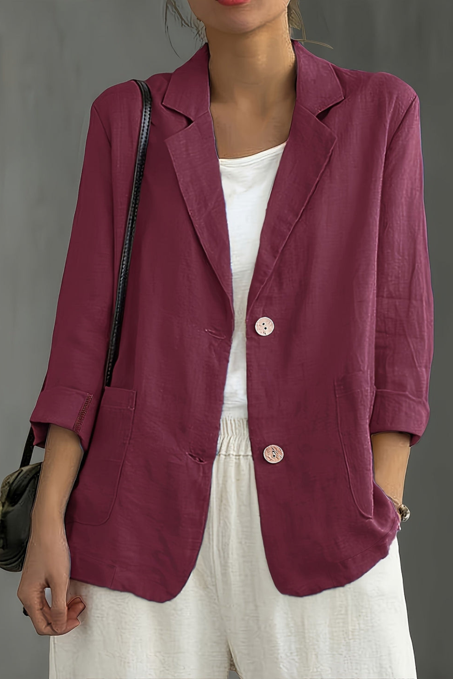 Women's Relaxed Two Button Blazer