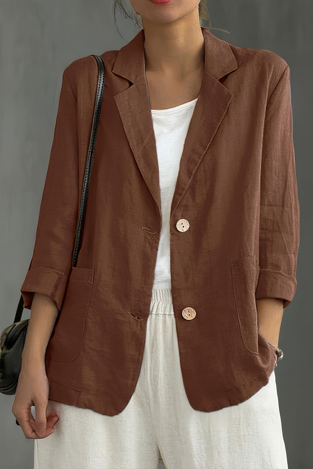 Women's Relaxed Two Button Blazer