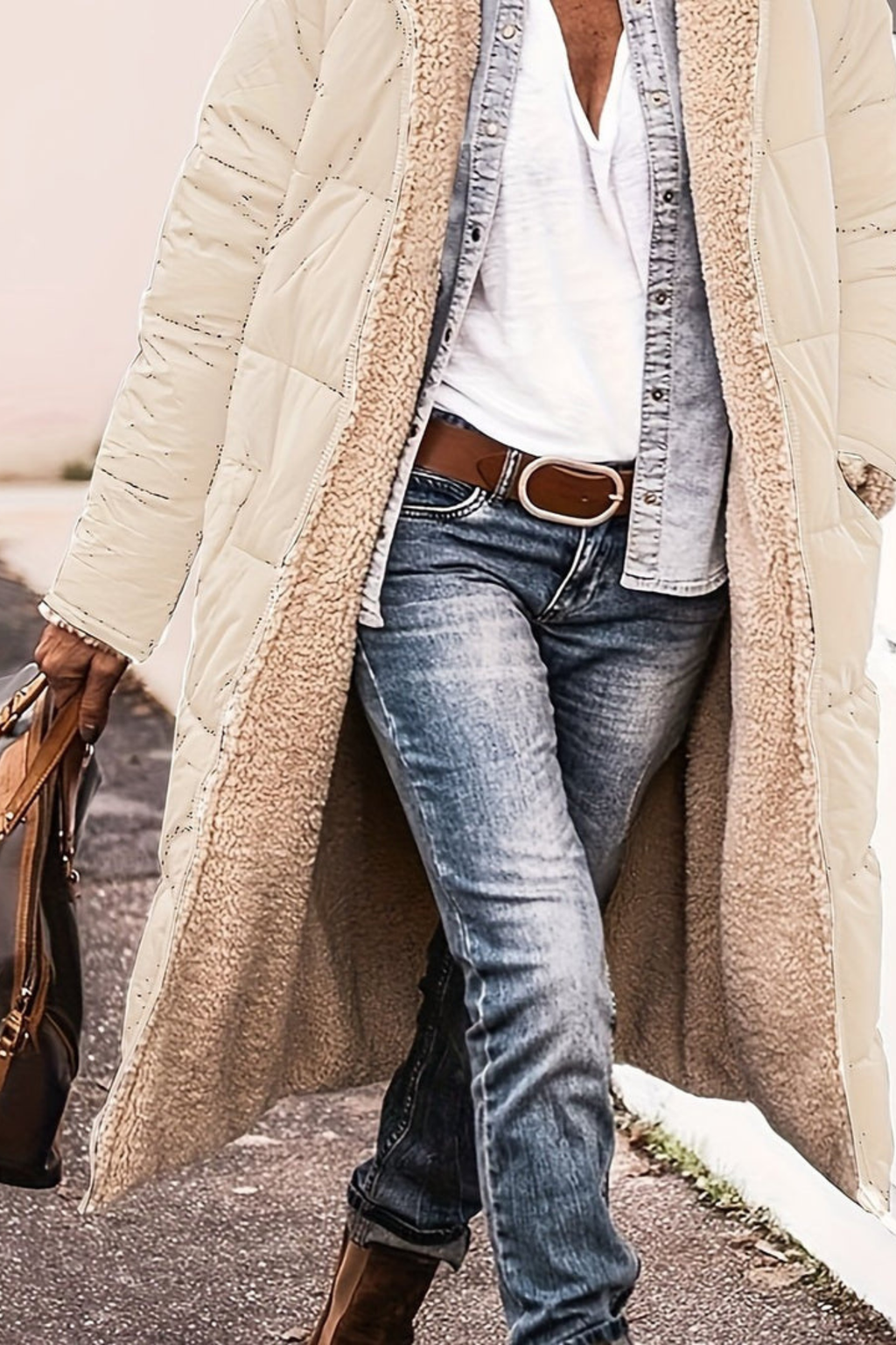 Women's Reversible Hooded Long Coat