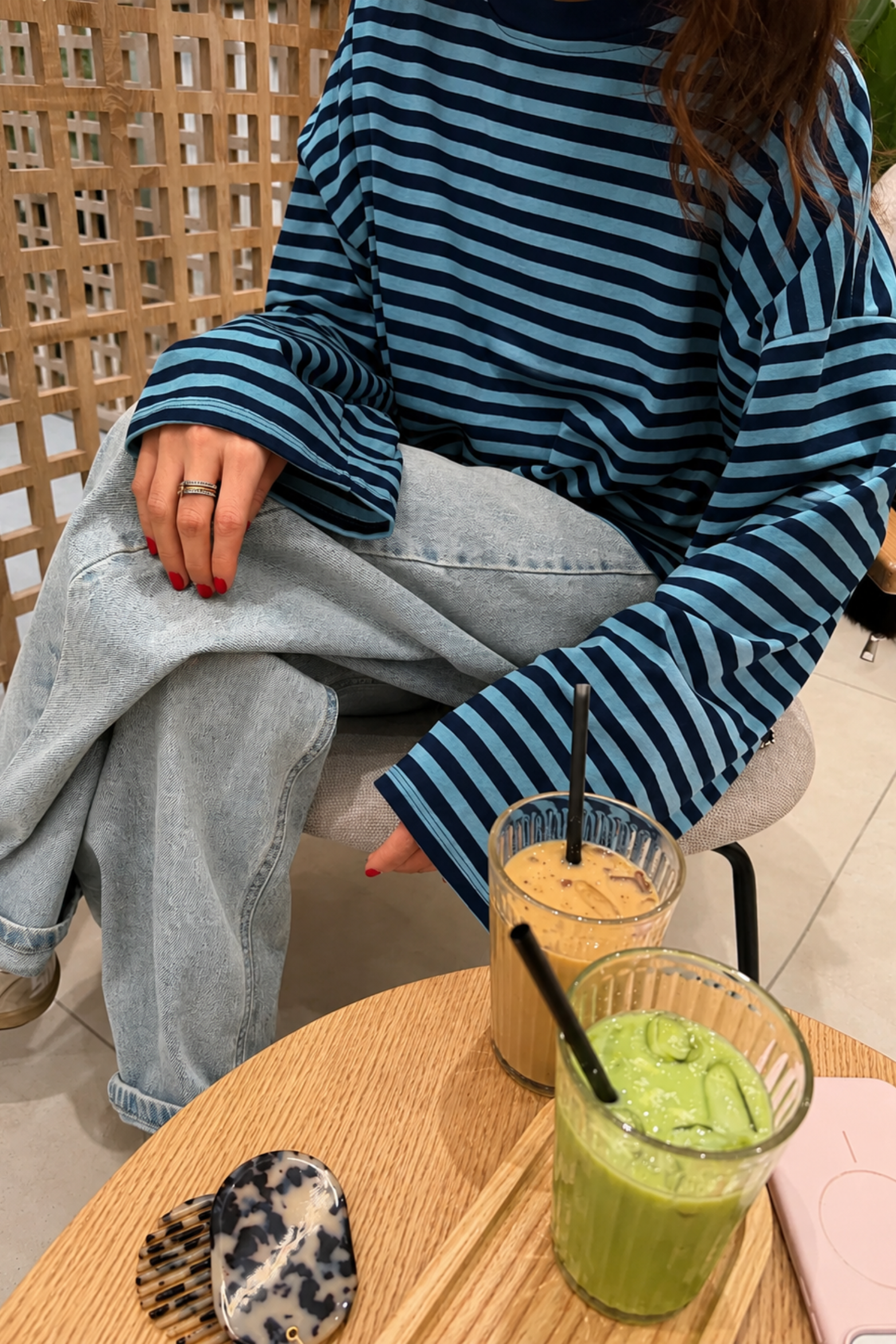 Women's Striped Oversized Knit Sweater