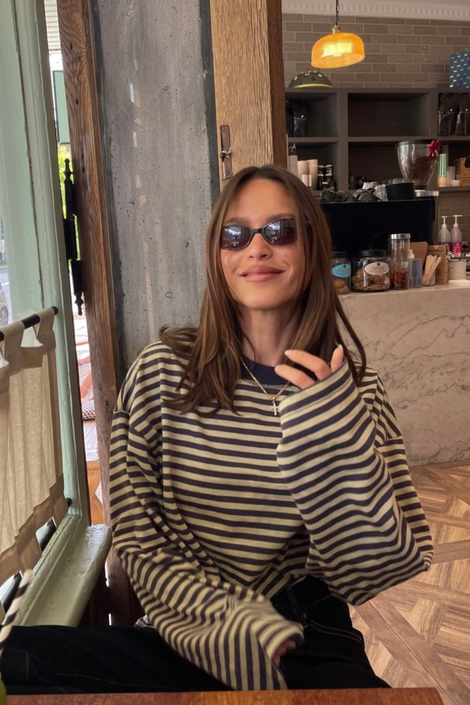 Women's Striped Oversized Knit Sweater