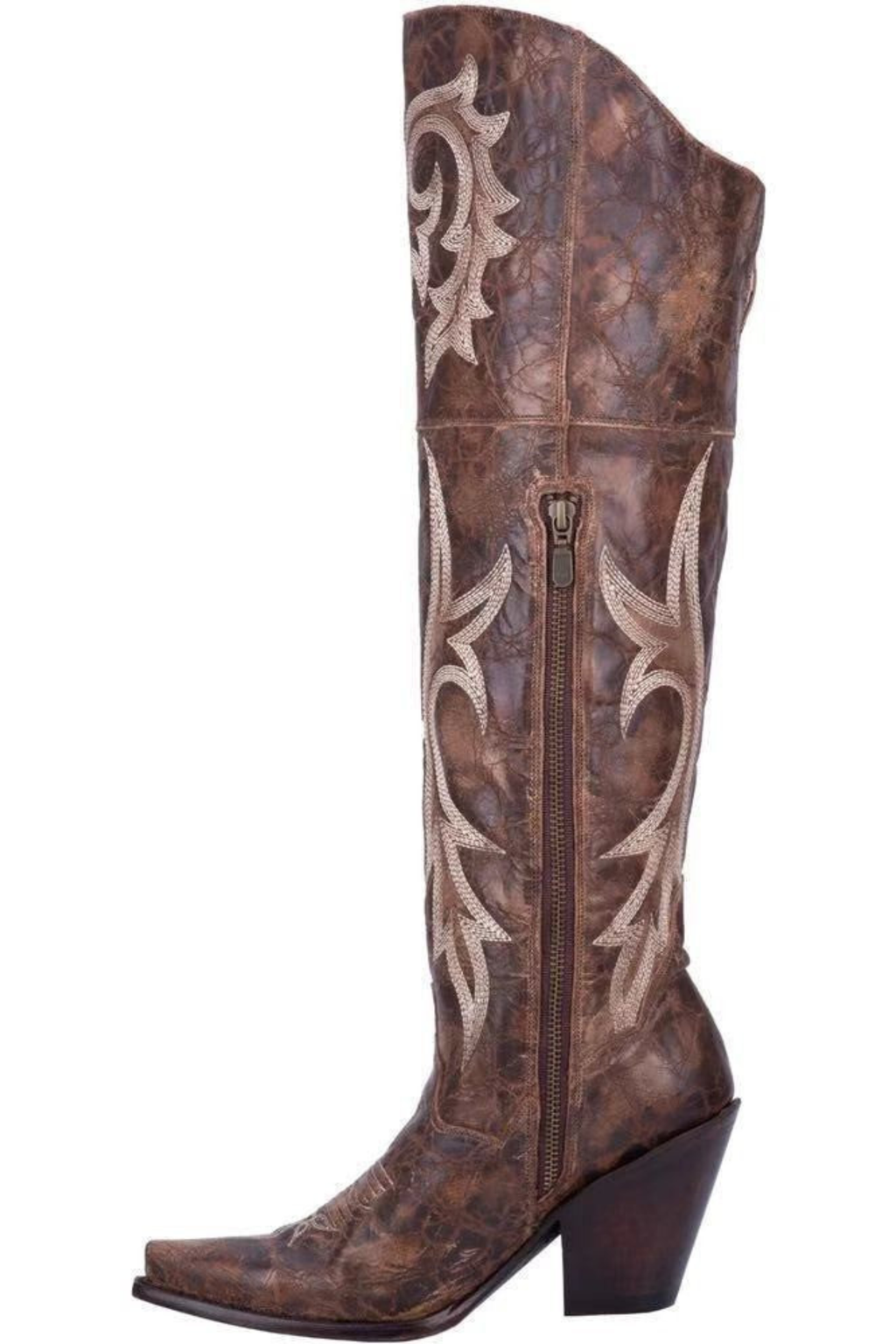 Suede Pointed Toe Knee High Boots