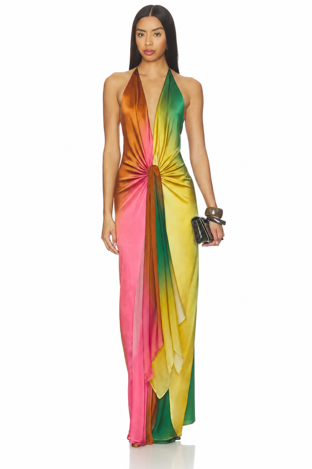Sunset Halter Ombre Maxi Dress