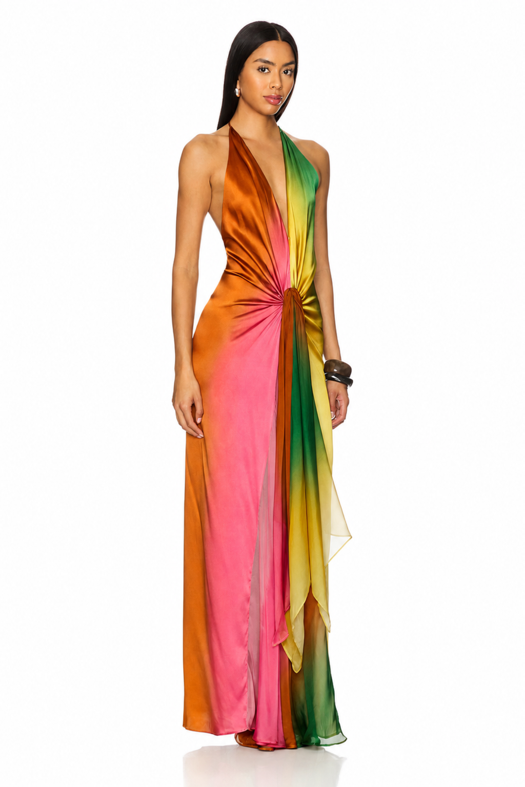 Sunset Halter Ombre Maxi Dress