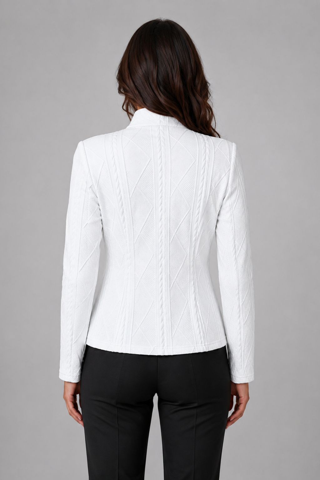 Women's Textured Tailored Blazer Jacket