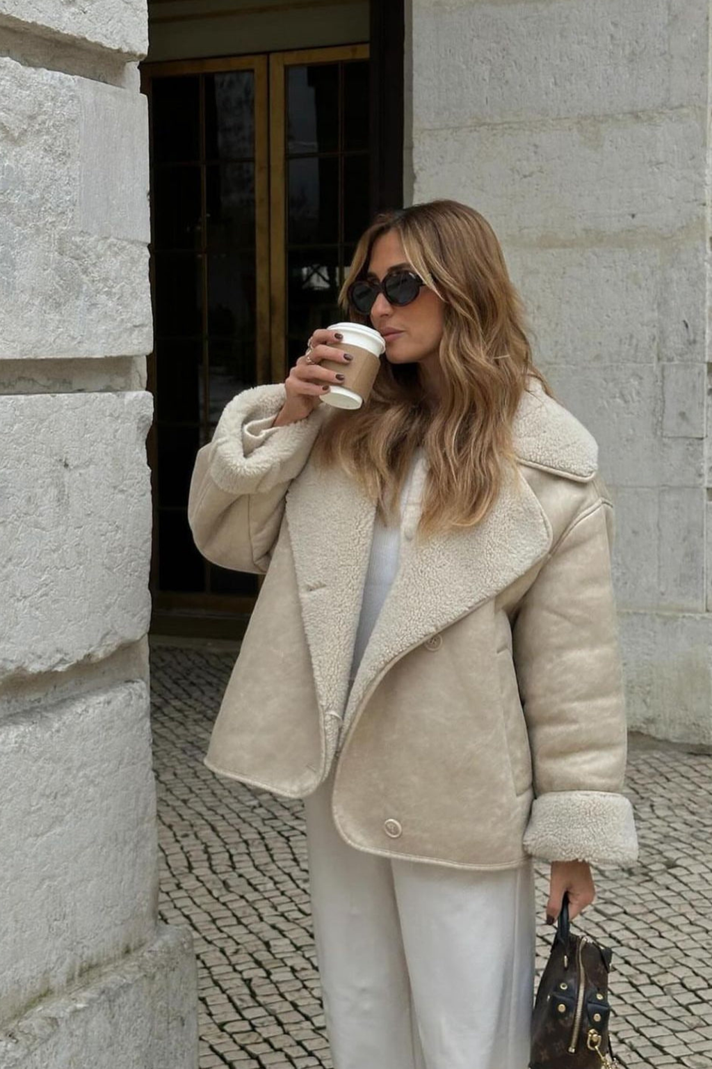 Vintage Shearling Lined Leather Jacket
