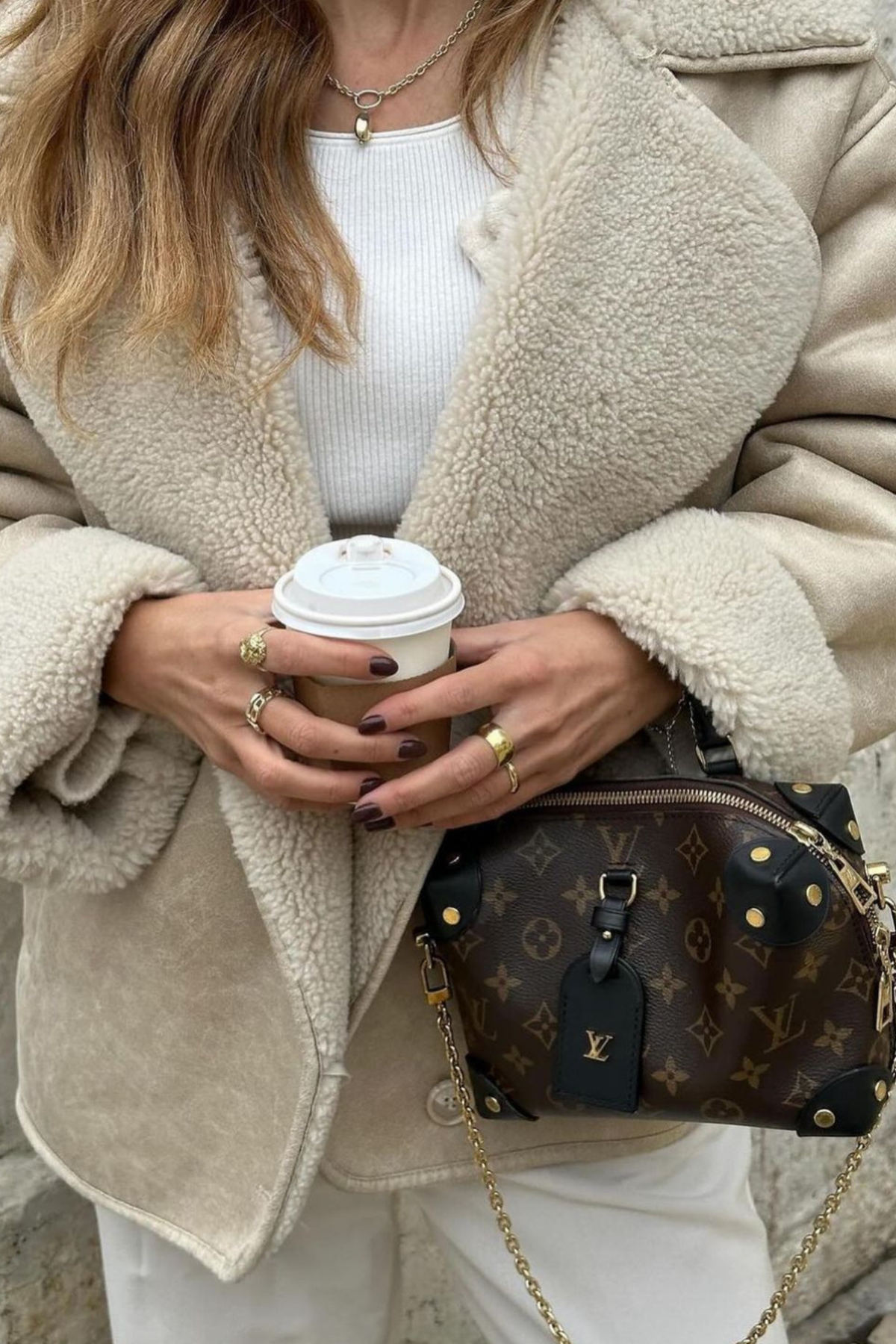 Vintage Shearling Lined Leather Jacket