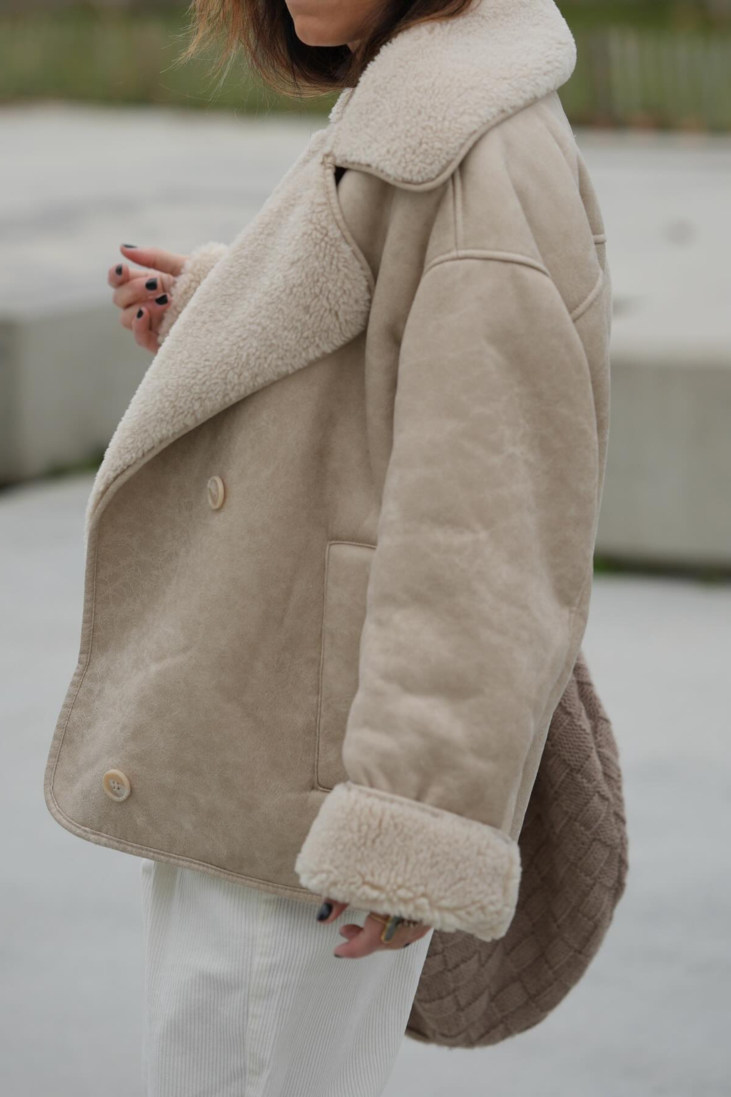 Vintage Shearling Lined Leather Jacket